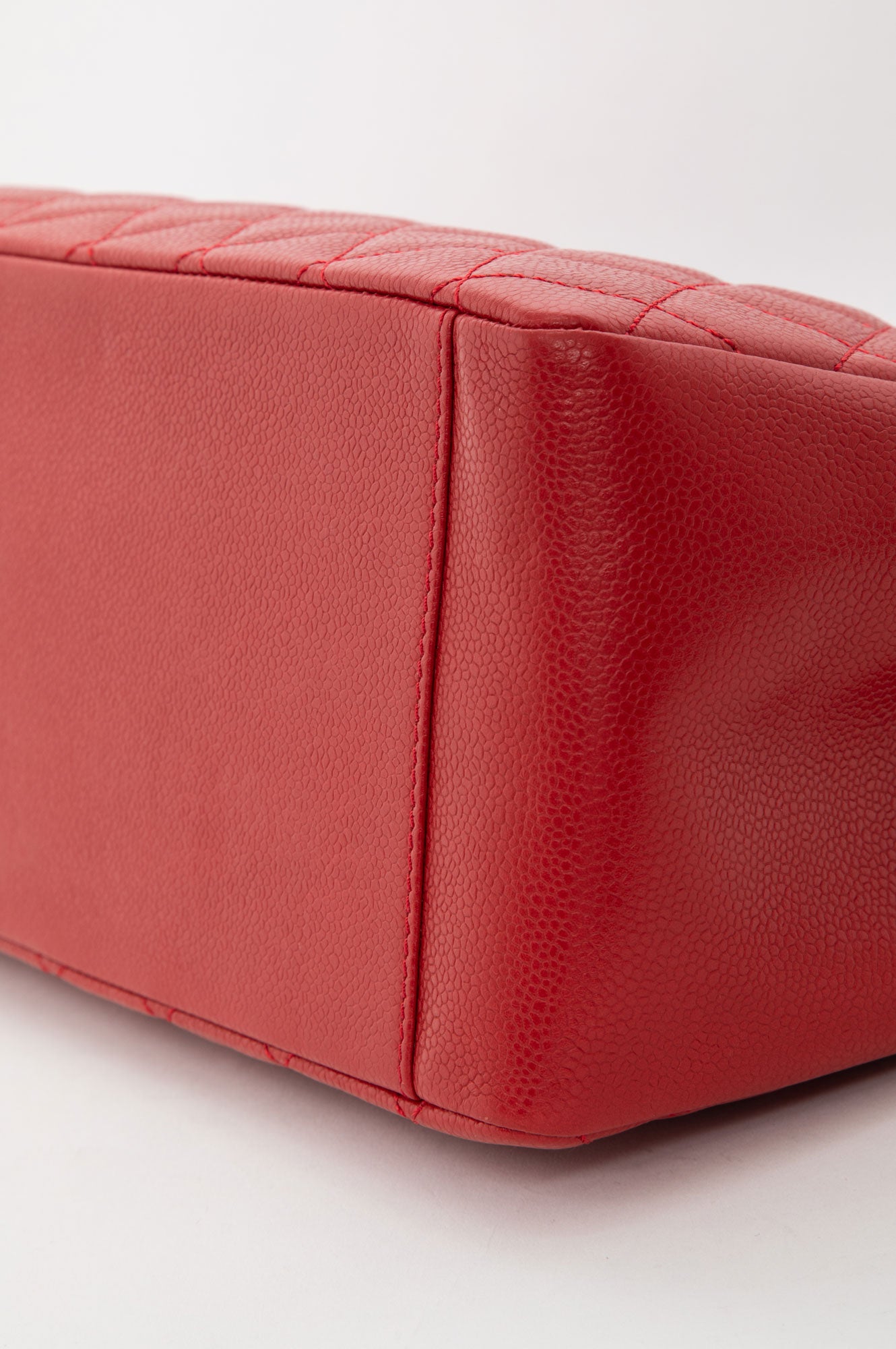 Chanel Red Caviar Grand Shopping Tote