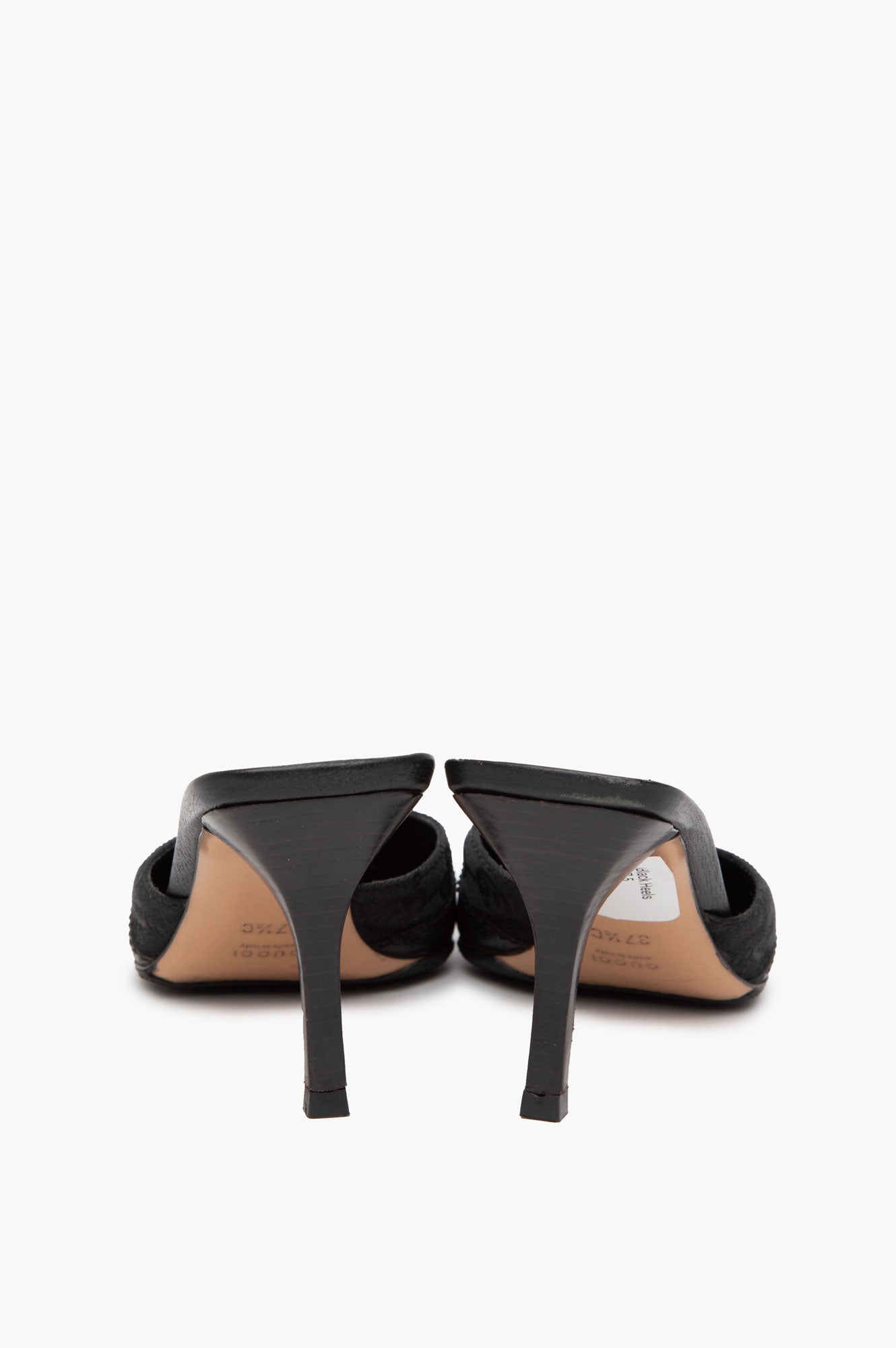 Gucci Black GG Canvas & Leather Horse Bit Mules Size 37.5