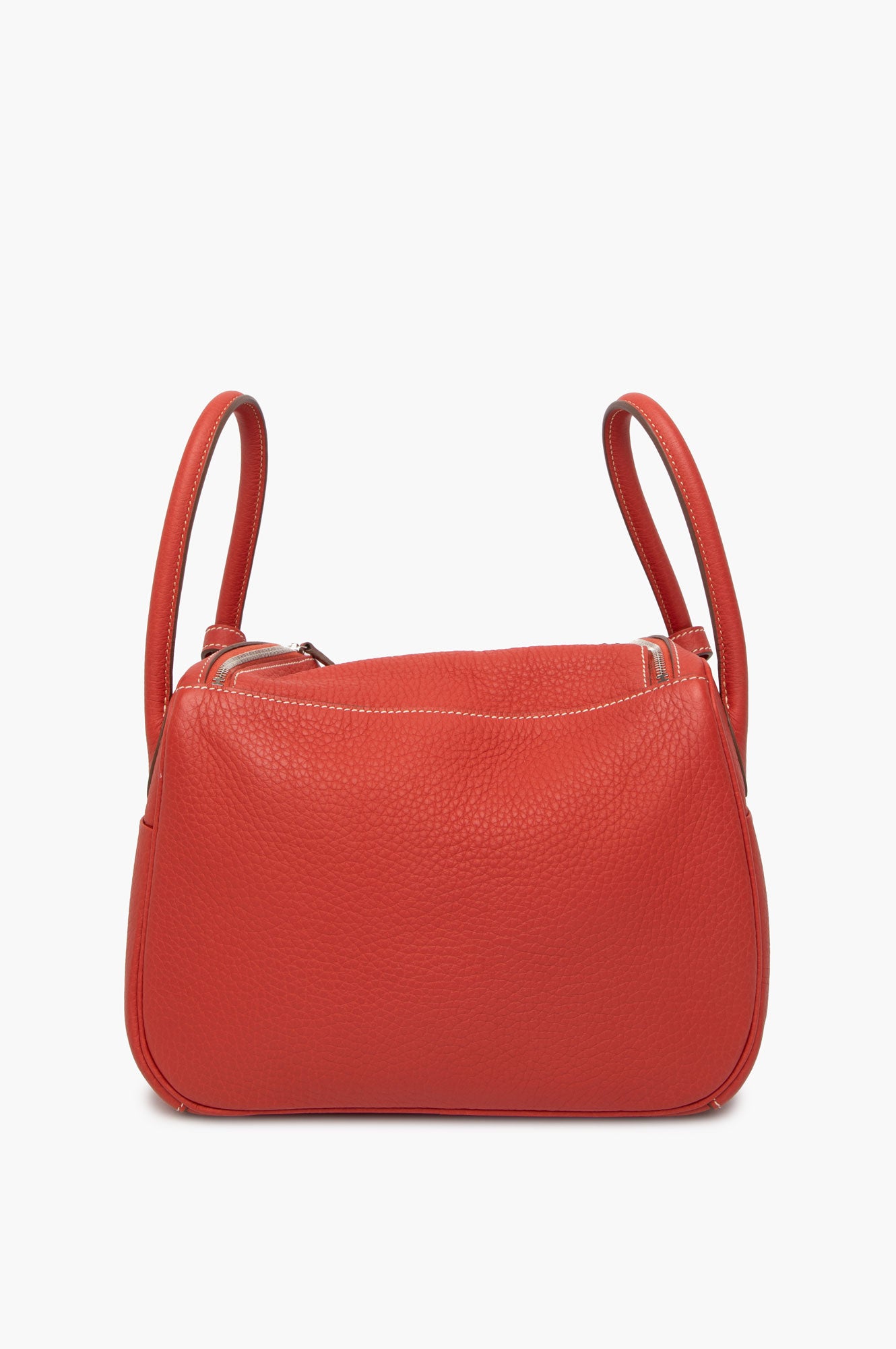 Hermès Sanguine Clemence Leather Lindy 26