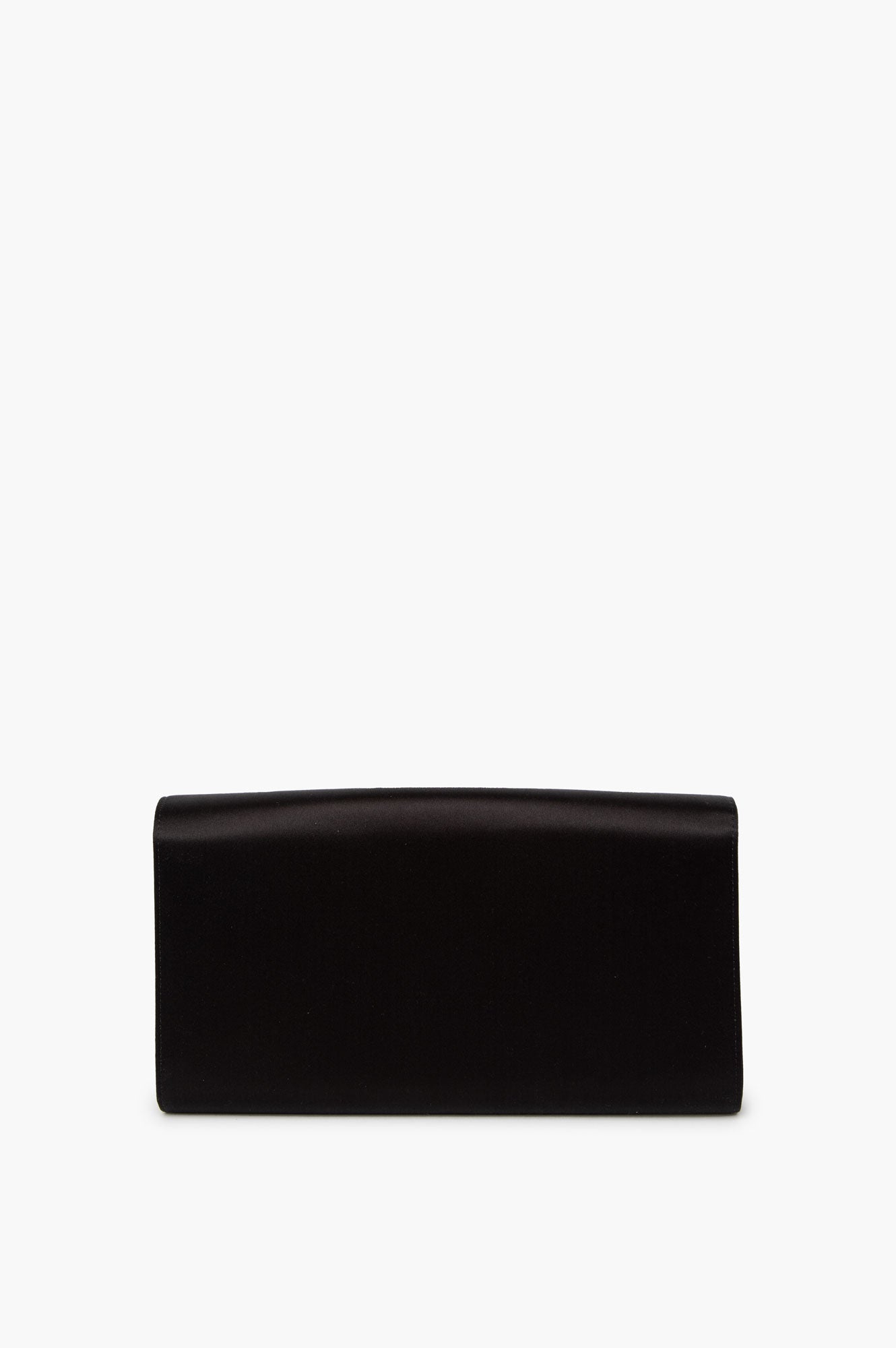 Roger Vivier Black Sexy Choc Clutch In Satin