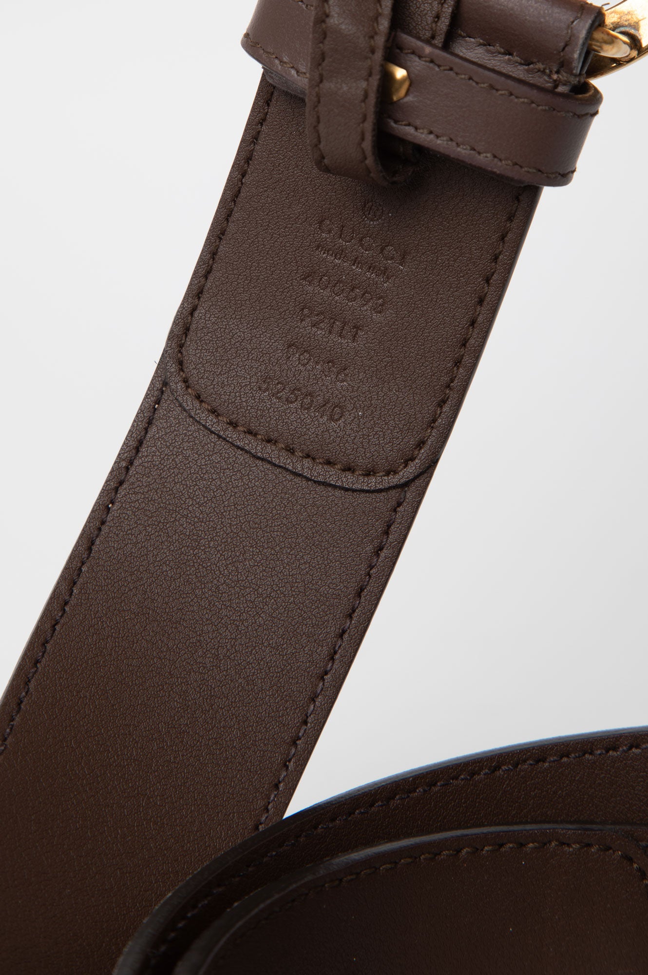 Gucci Brown GG Marmont Canvas Belt Size 90
