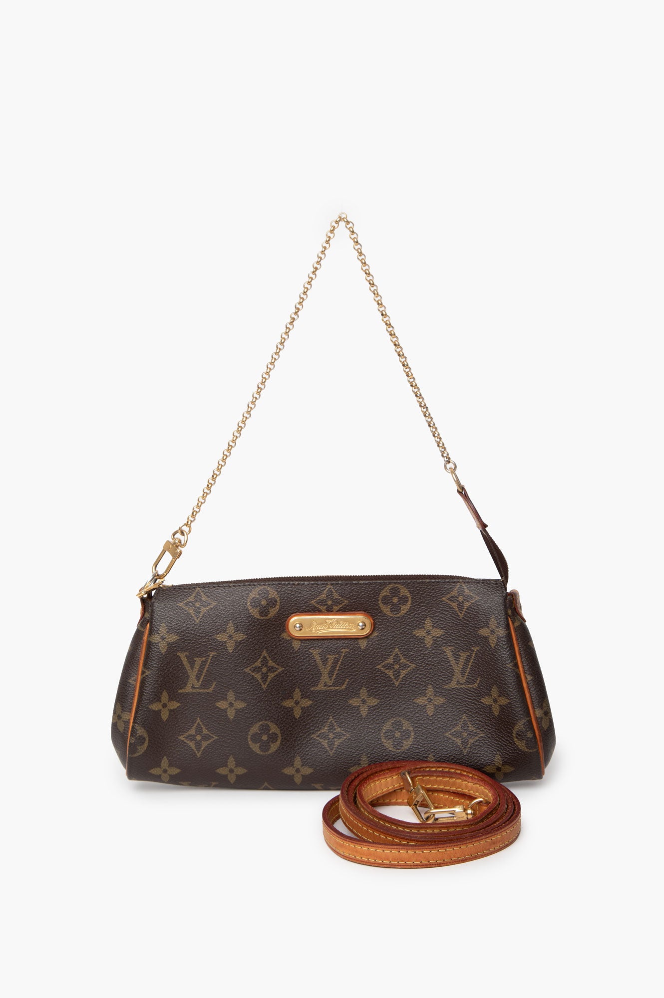 Louis Vuitton Brown Monogram Eva Bag With Chain and Strap