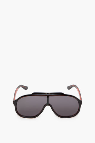 Gucci Red Pilot-Frame Sunglasses