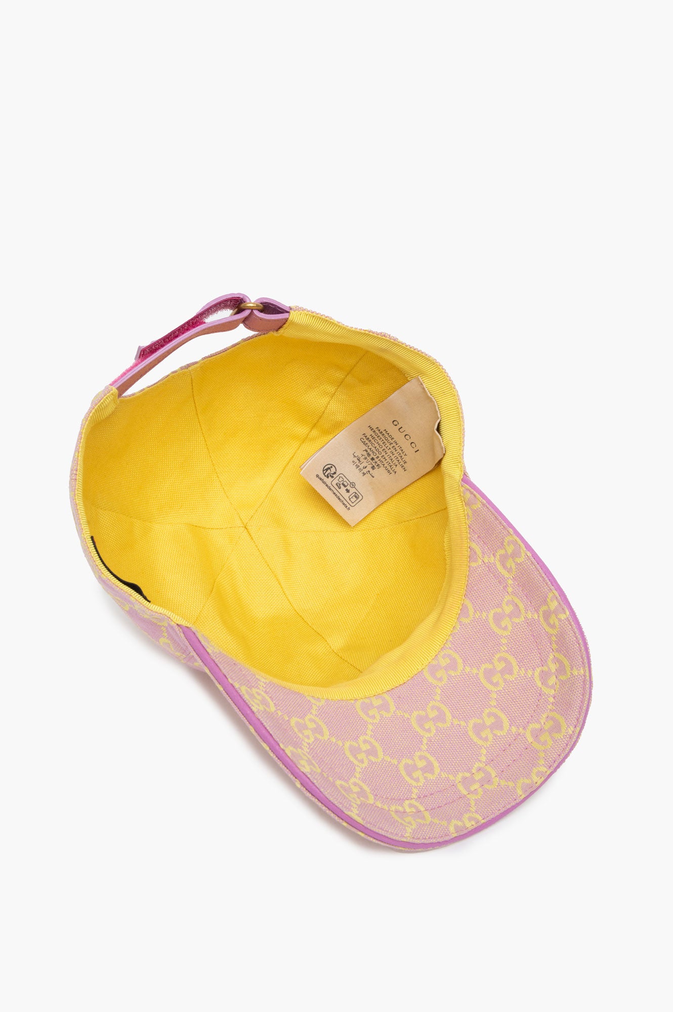 Gucci Pink Monogram Hat Size M