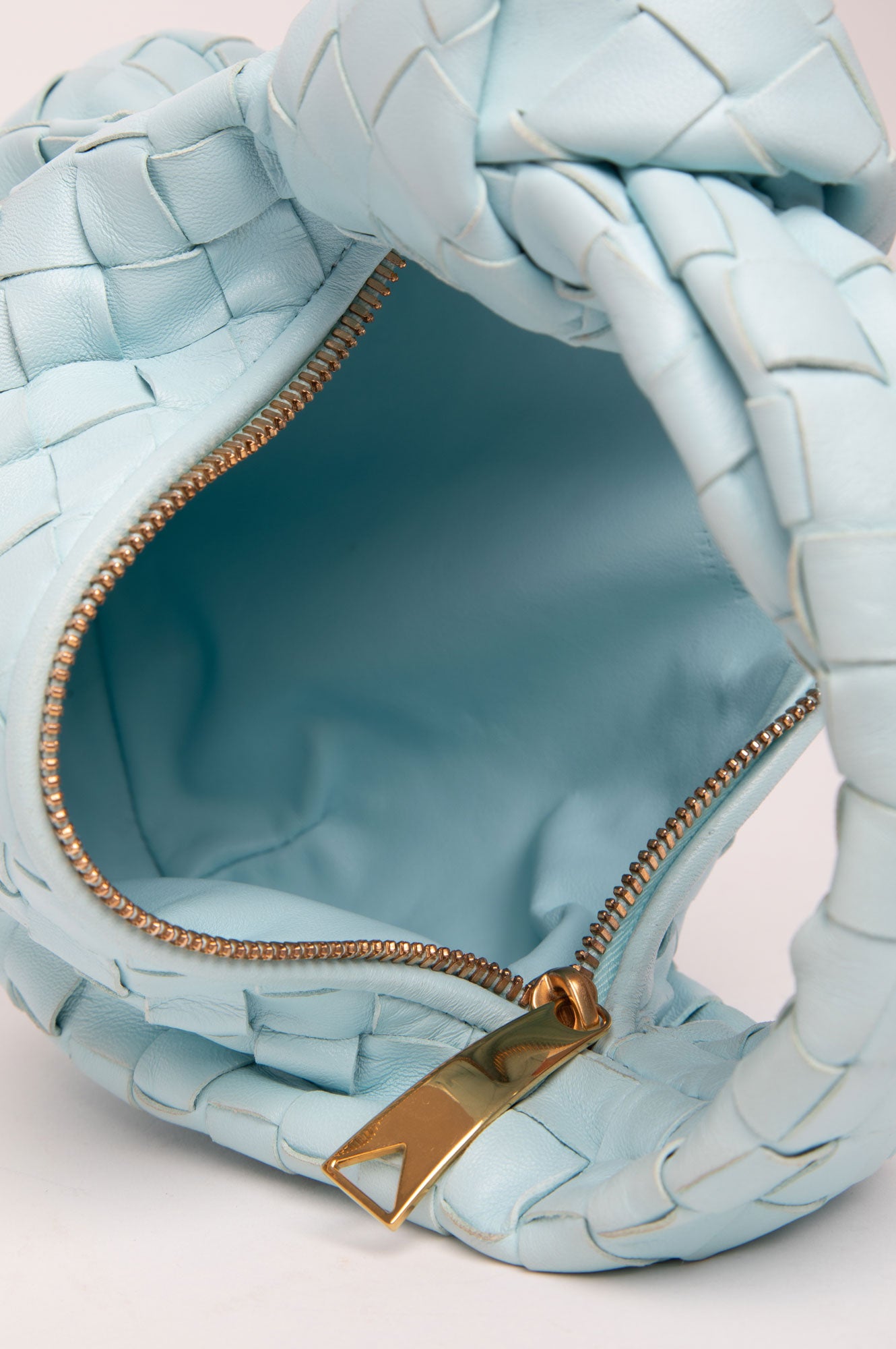 Bottega Veneta Light Blue Nappa Intrecciato Mini Jodie