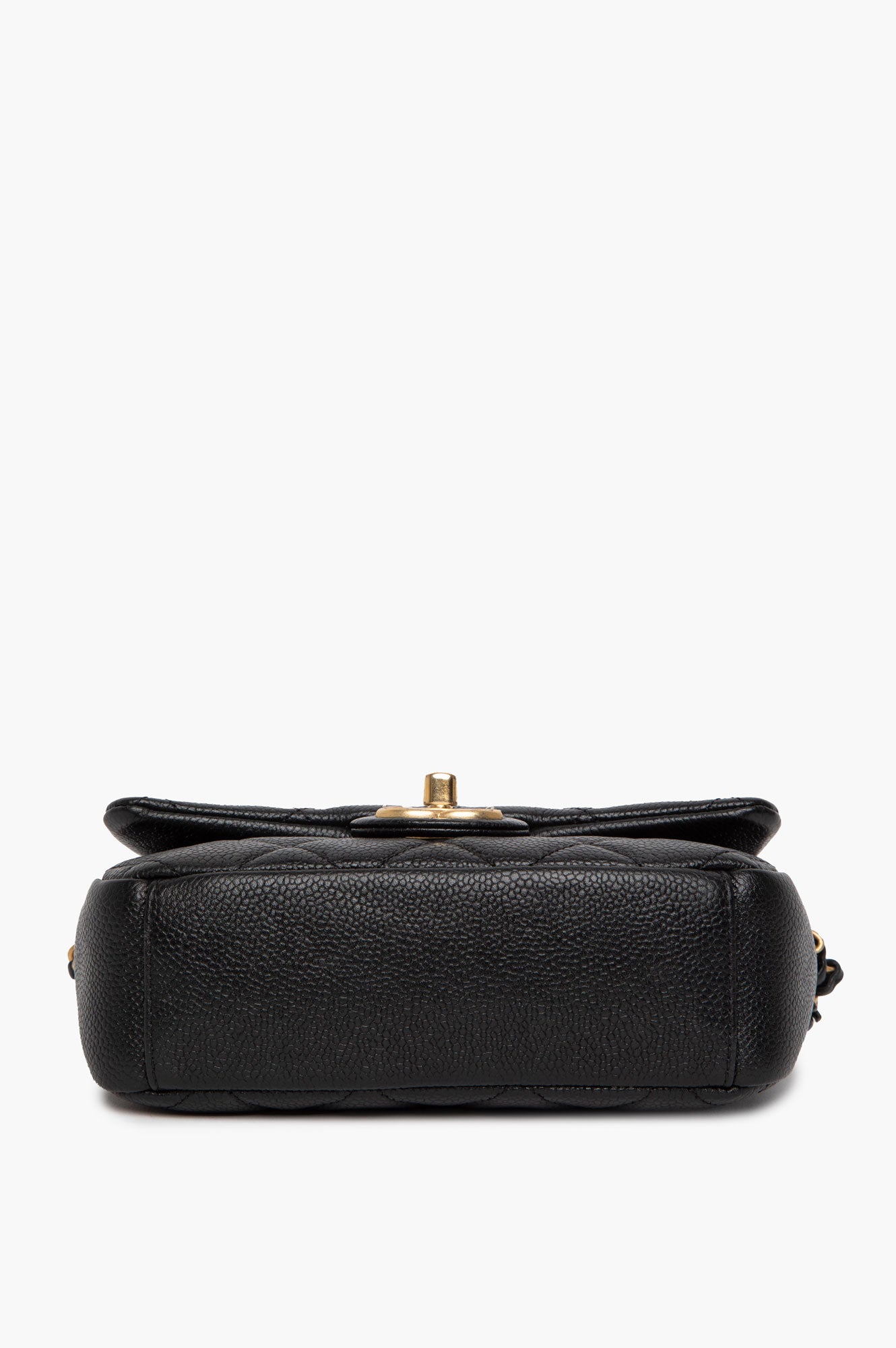 Chanel Black Caviar Mini Square 21A Medallion Soul Bag
