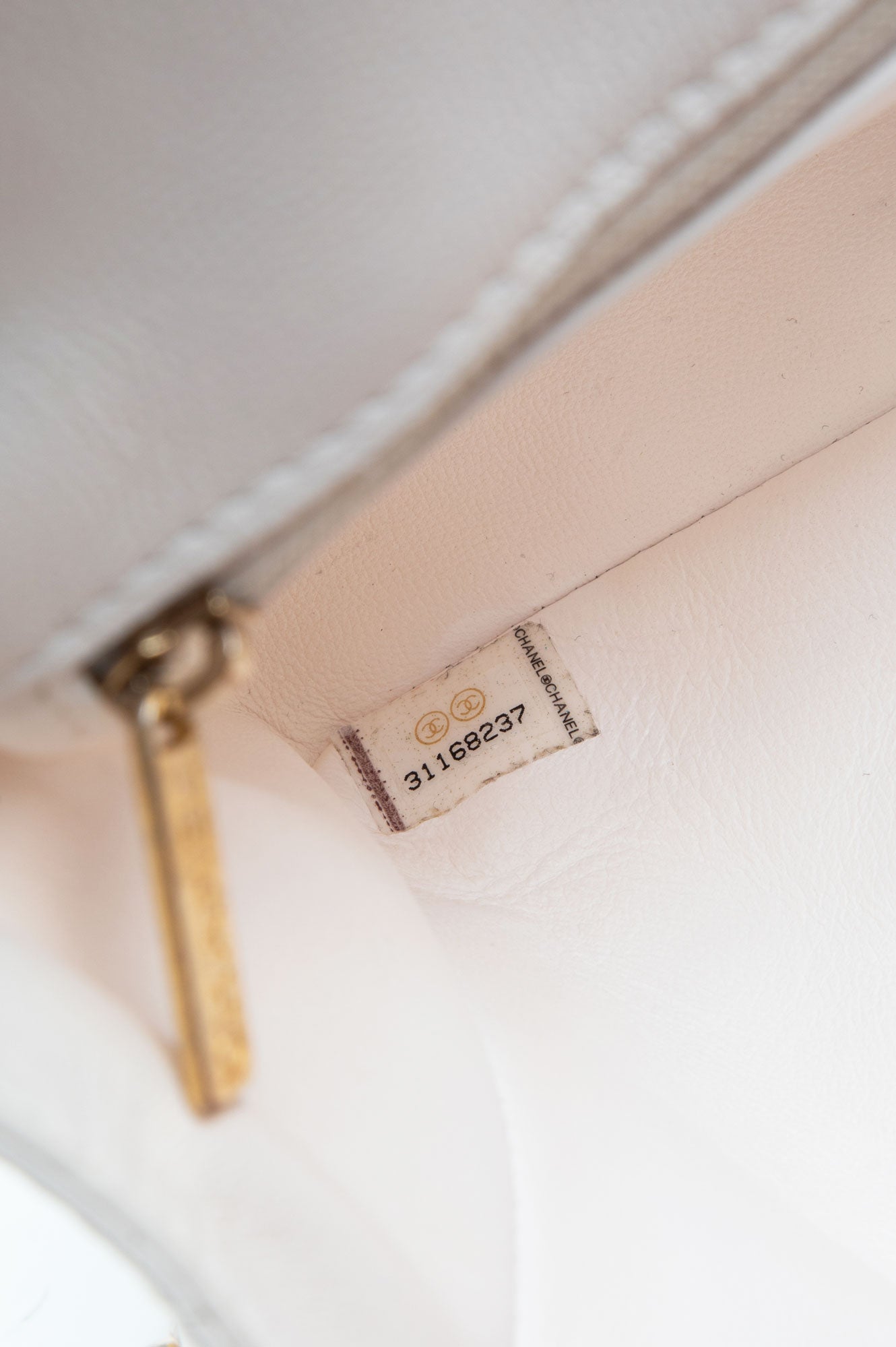 Chanel 21P White Caviar Quilted Sweet Single Flap Bag Aged Gold Hardware