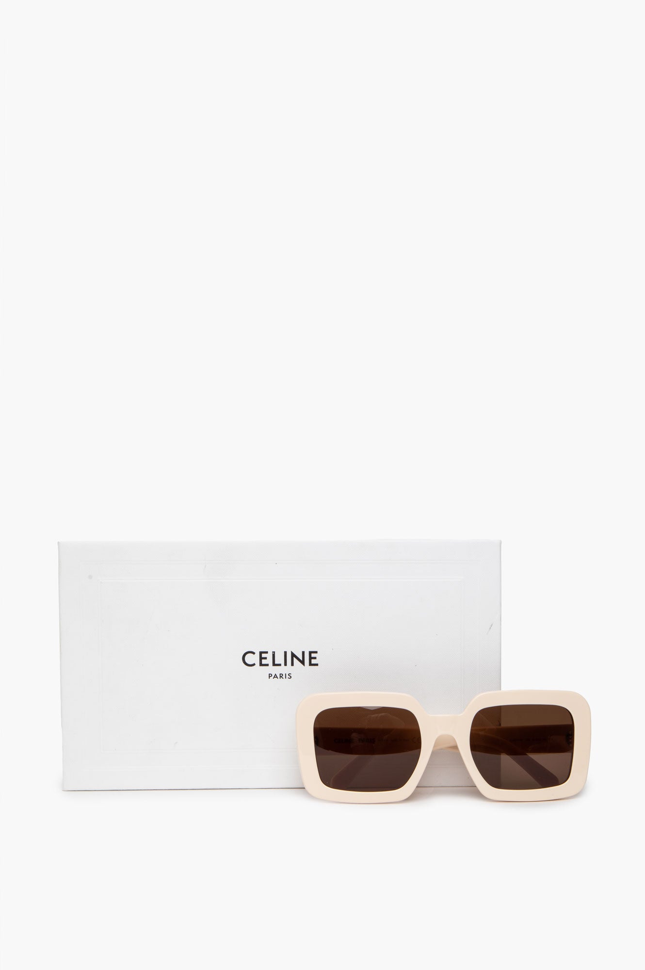 Celine Triomphe 56MM Beige Frame Sunglasses