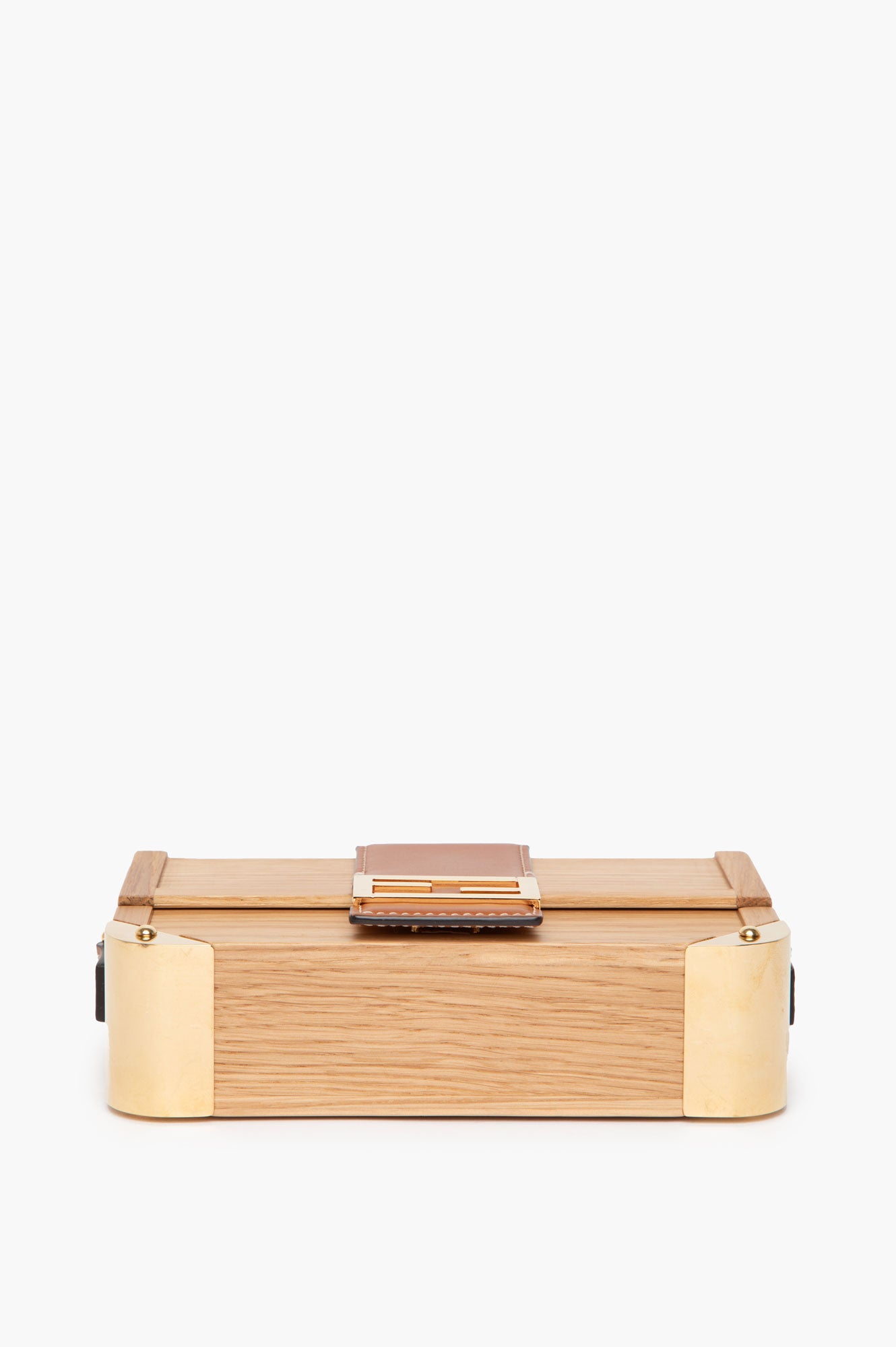 Fendi Wood Mini Baguette Trunk Bag