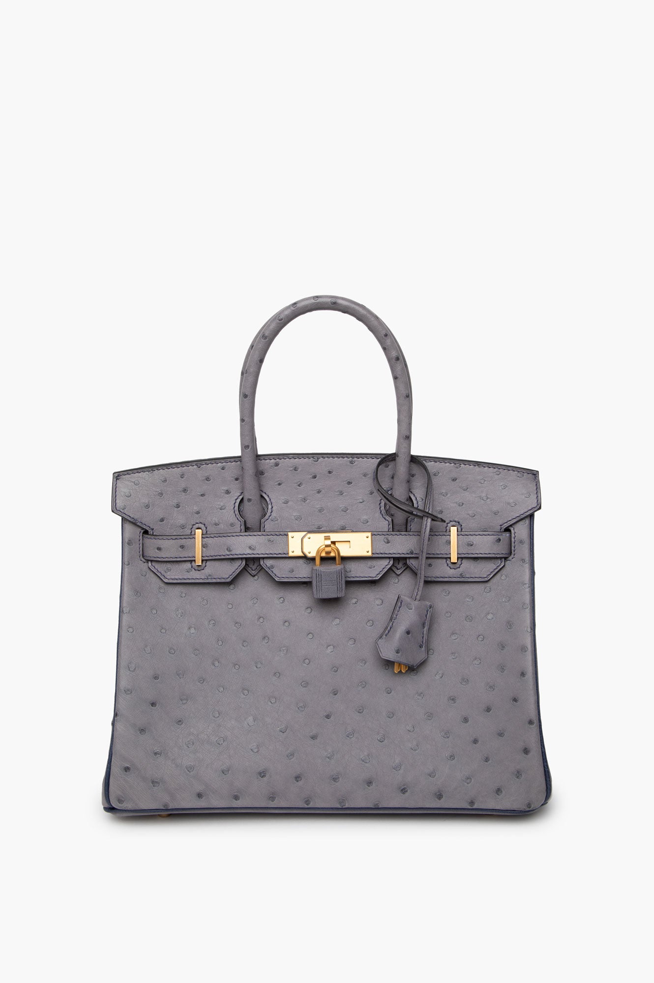 Hermes 2019 Birkin 30 Gris Agate Ostrich Bag