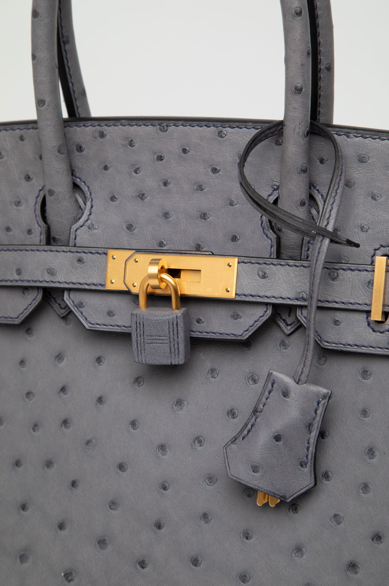 Hermes 2019 Birkin 30 Gris Agate Ostrich Bag