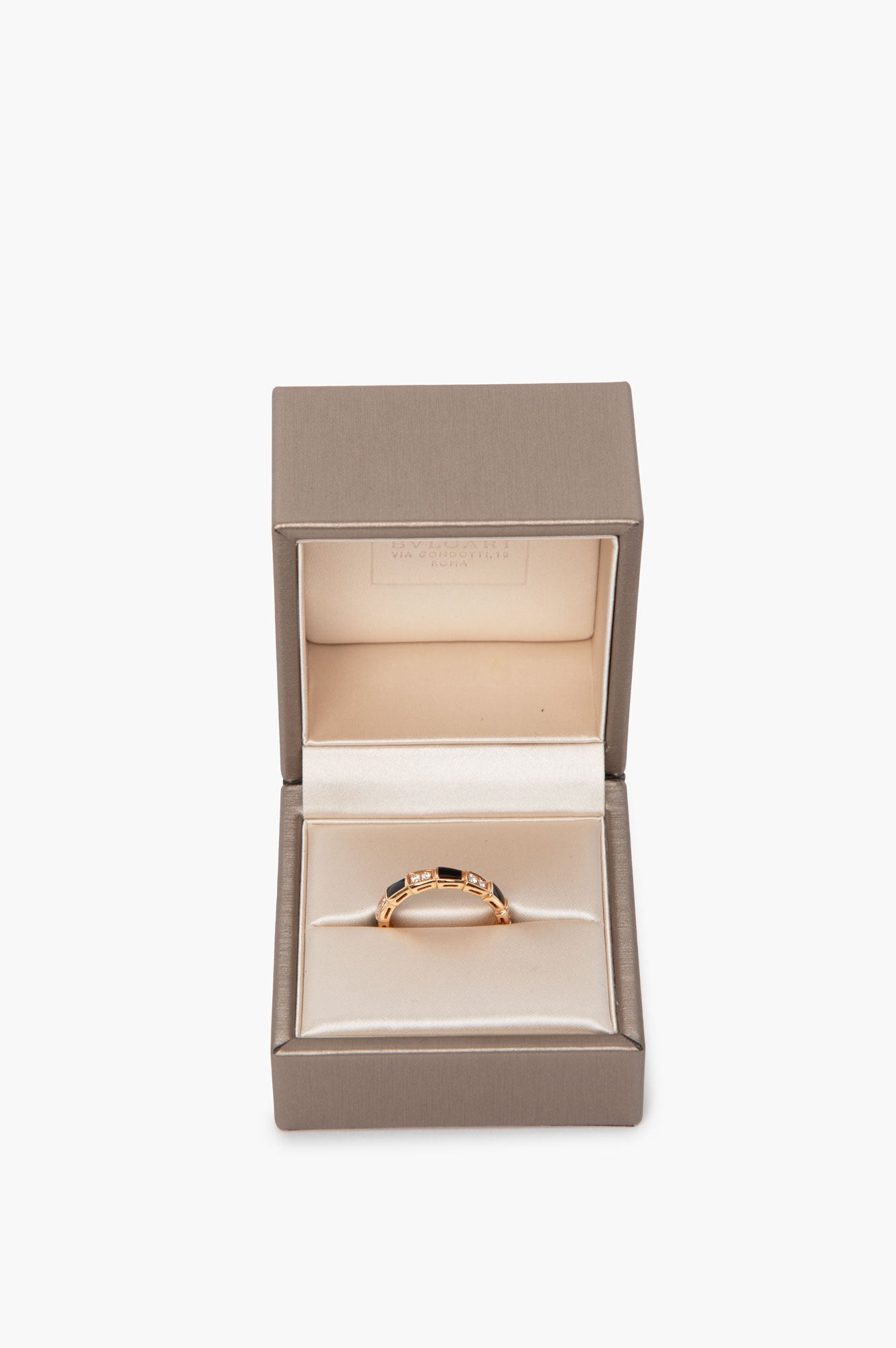 Bvlgari Rose Gold Serpenti Viper Ring Size EU 57