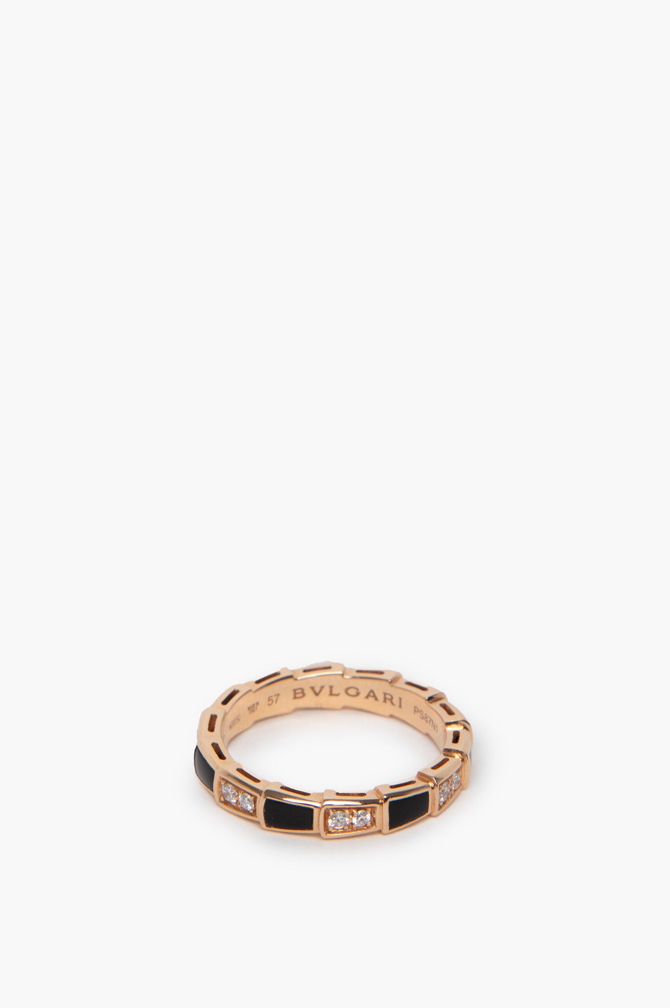 Bvlgari Rose Gold Serpenti Viper Ring Size EU 57