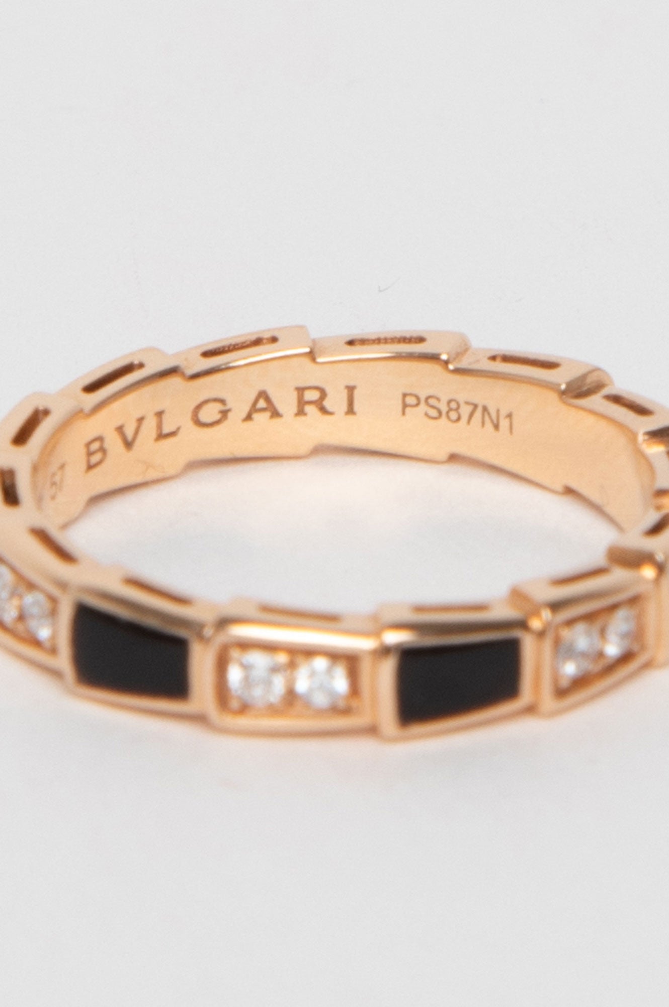 Bvlgari Rose Gold Serpenti Viper Ring Size EU 57
