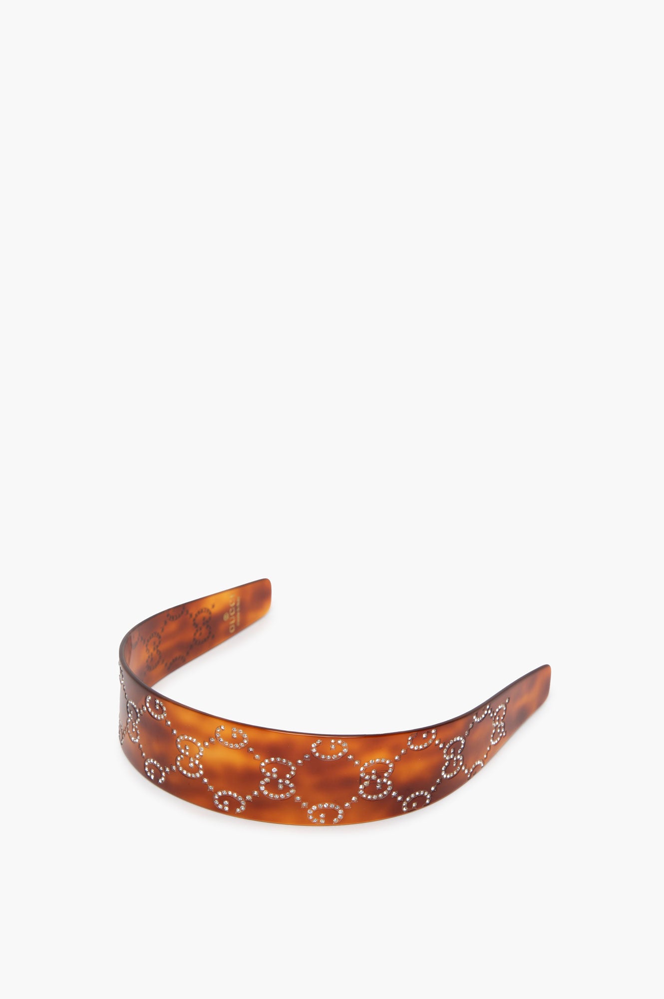 Gucci GG Brown Crystals Resin Headband