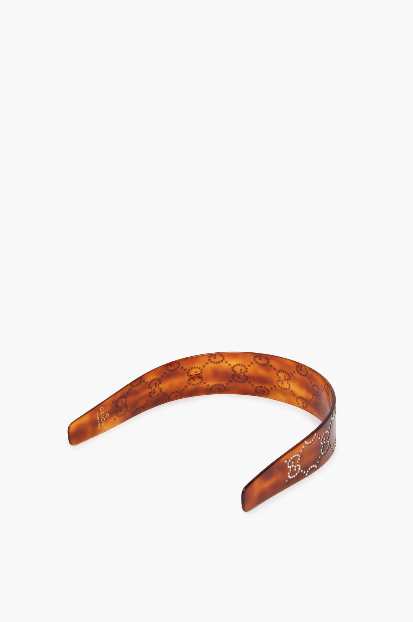 Gucci GG Brown Crystals Resin Headband