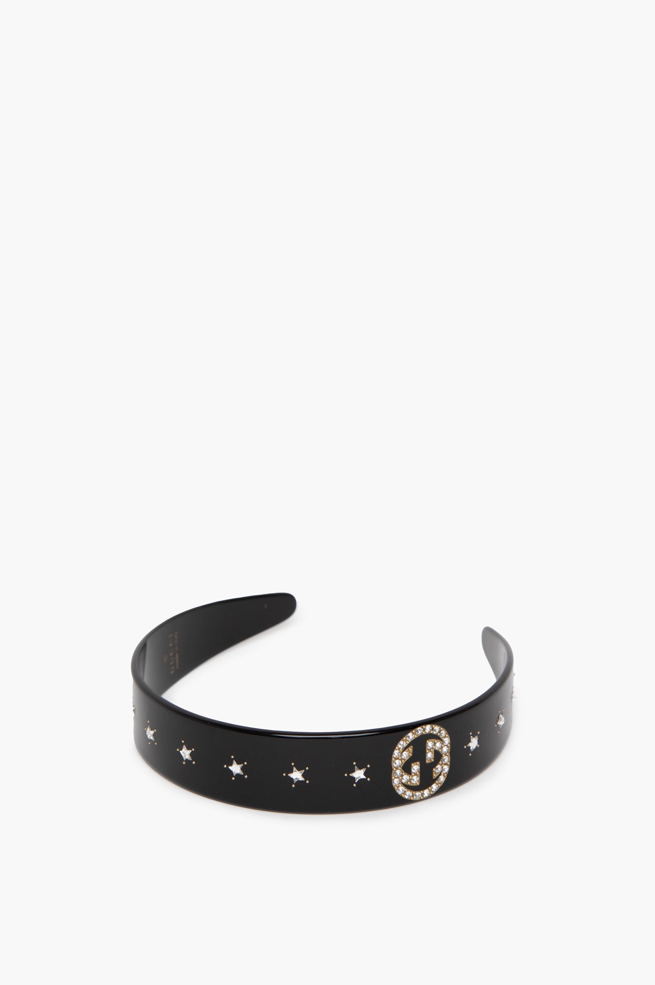 Gucci Black Crystal Interlocking G HeadBand
