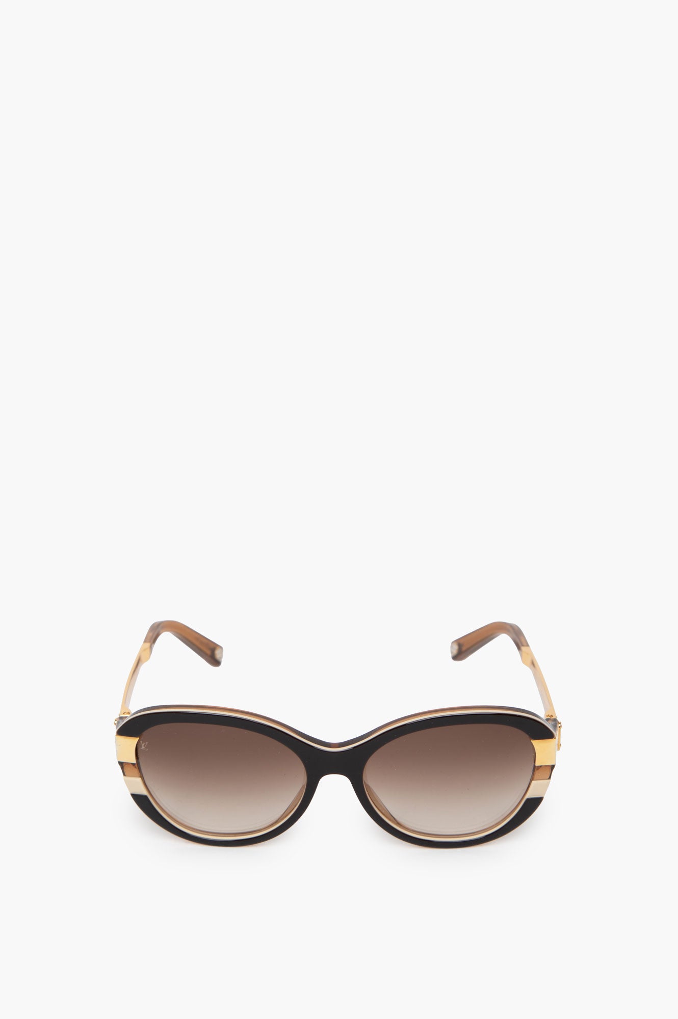 Louis Vuitton Petit Soupcon Brown and Gold Cat Eye Sunglasses