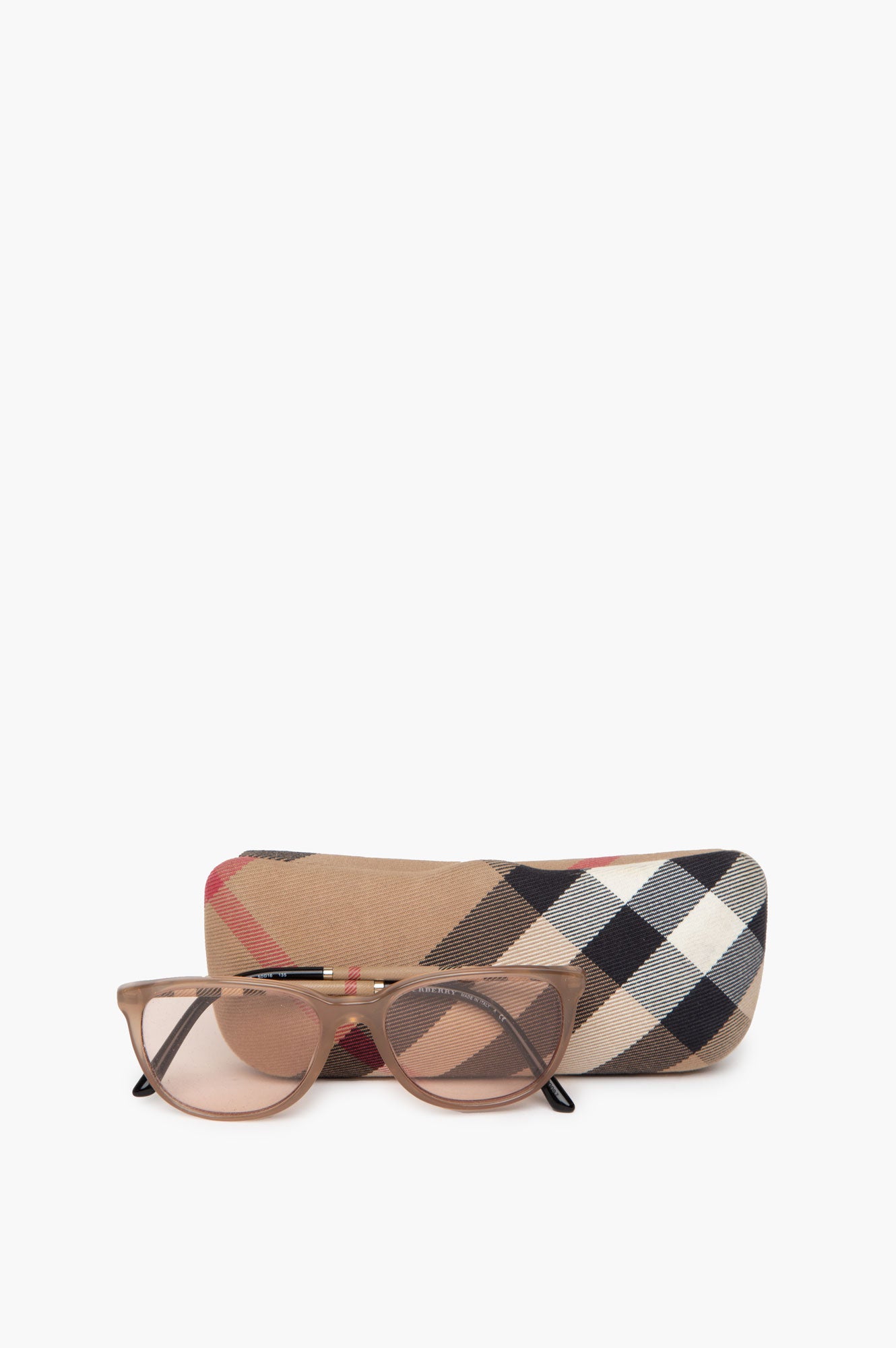Burberry Brown Chai Lense Check Sunglasses