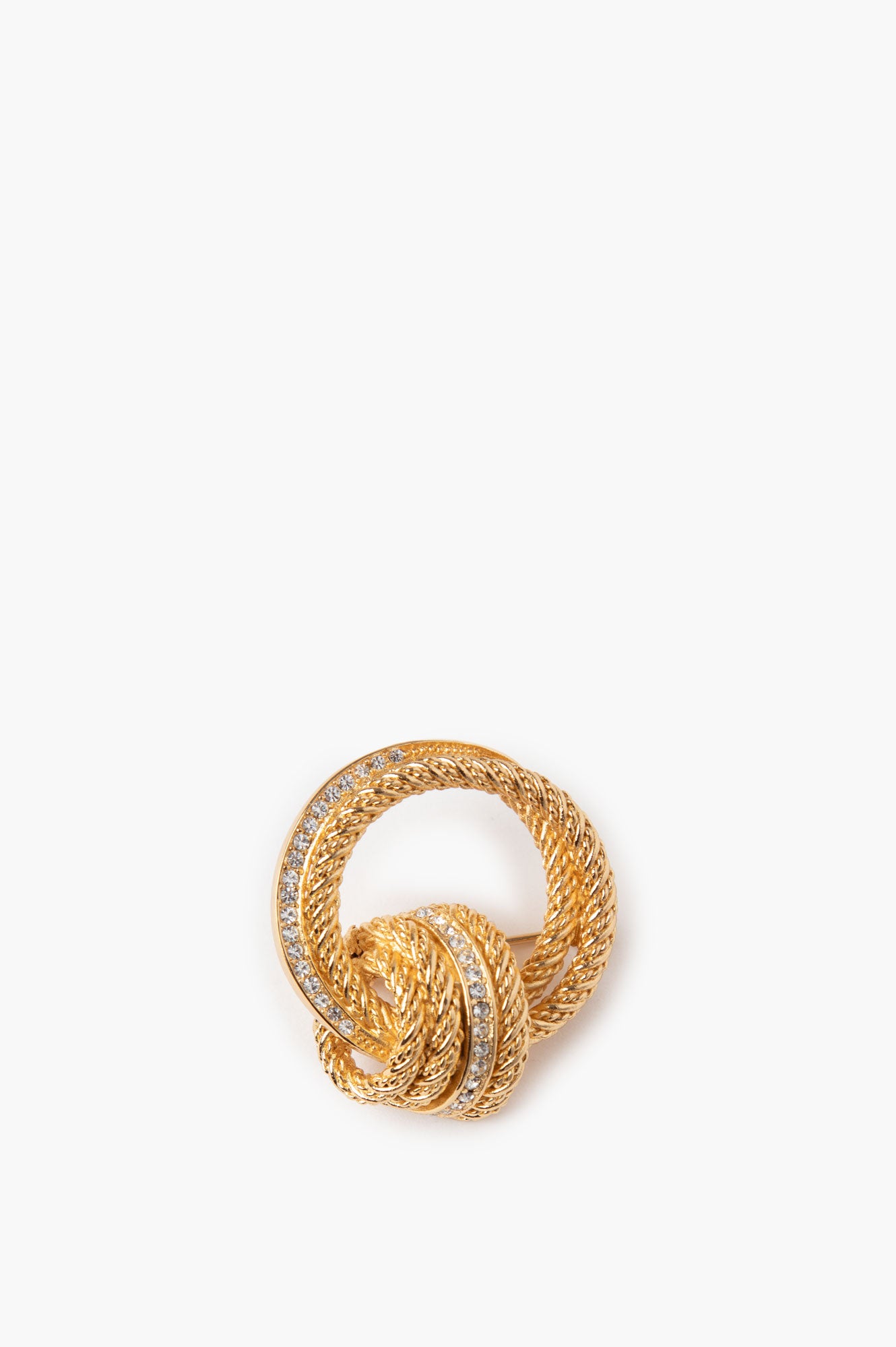 Chrstian Dior Vintage Gold Tone Knot Brooch