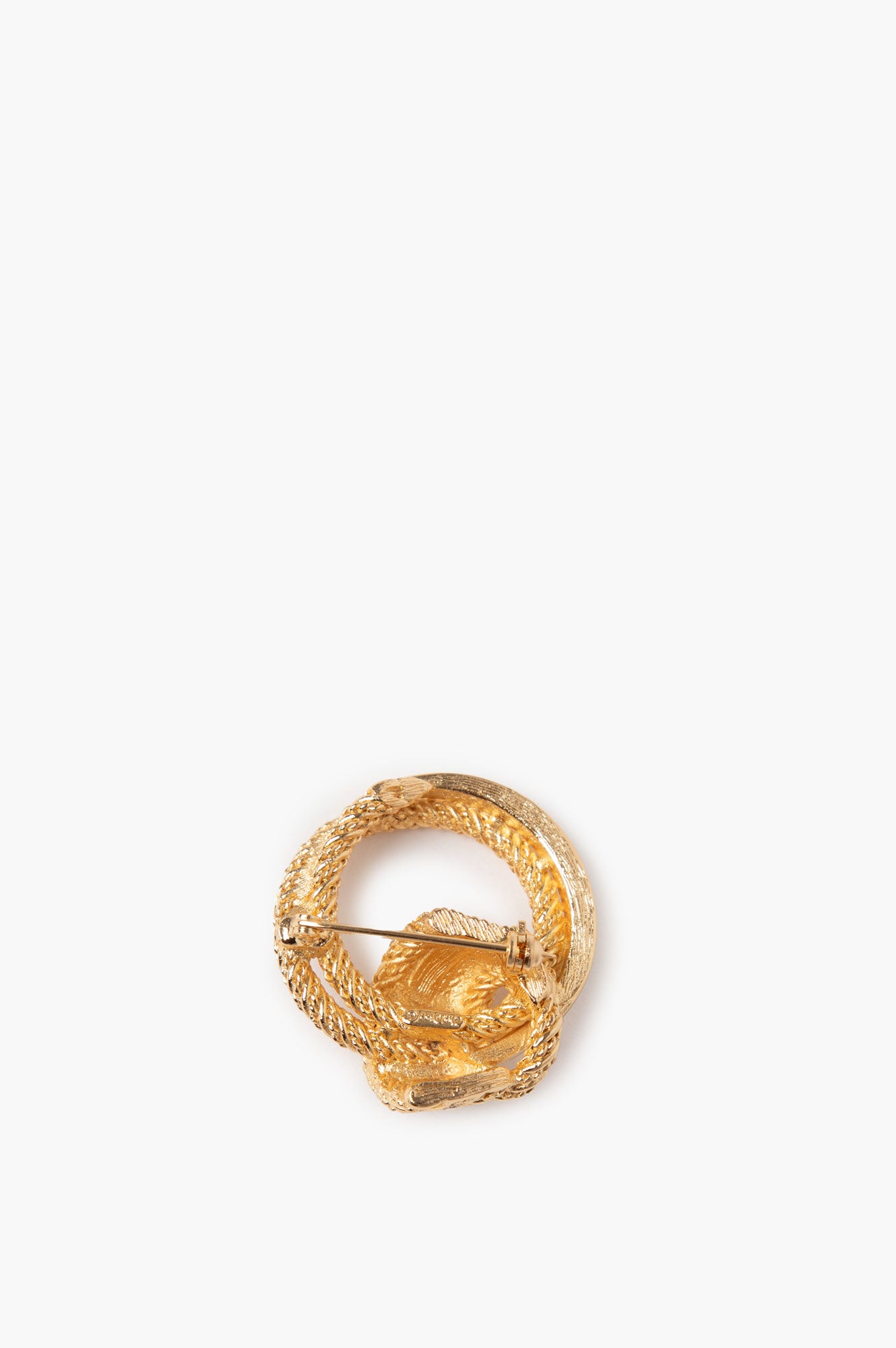 Chrstian Dior Vintage Gold Tone Knot Brooch