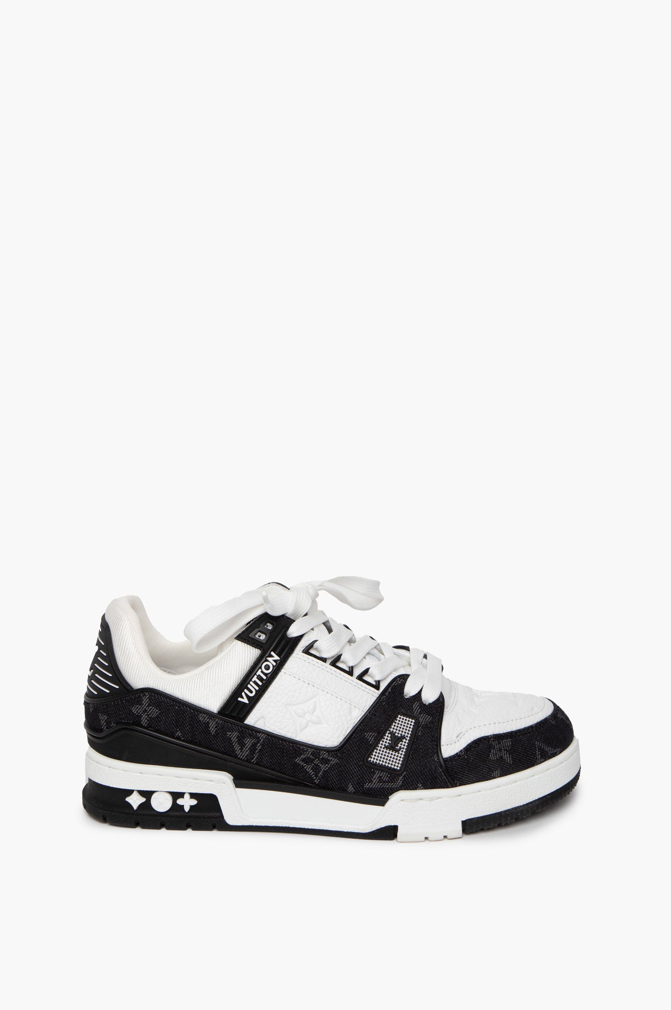Louis Vuitton Black Trainer Sneaker Size 38