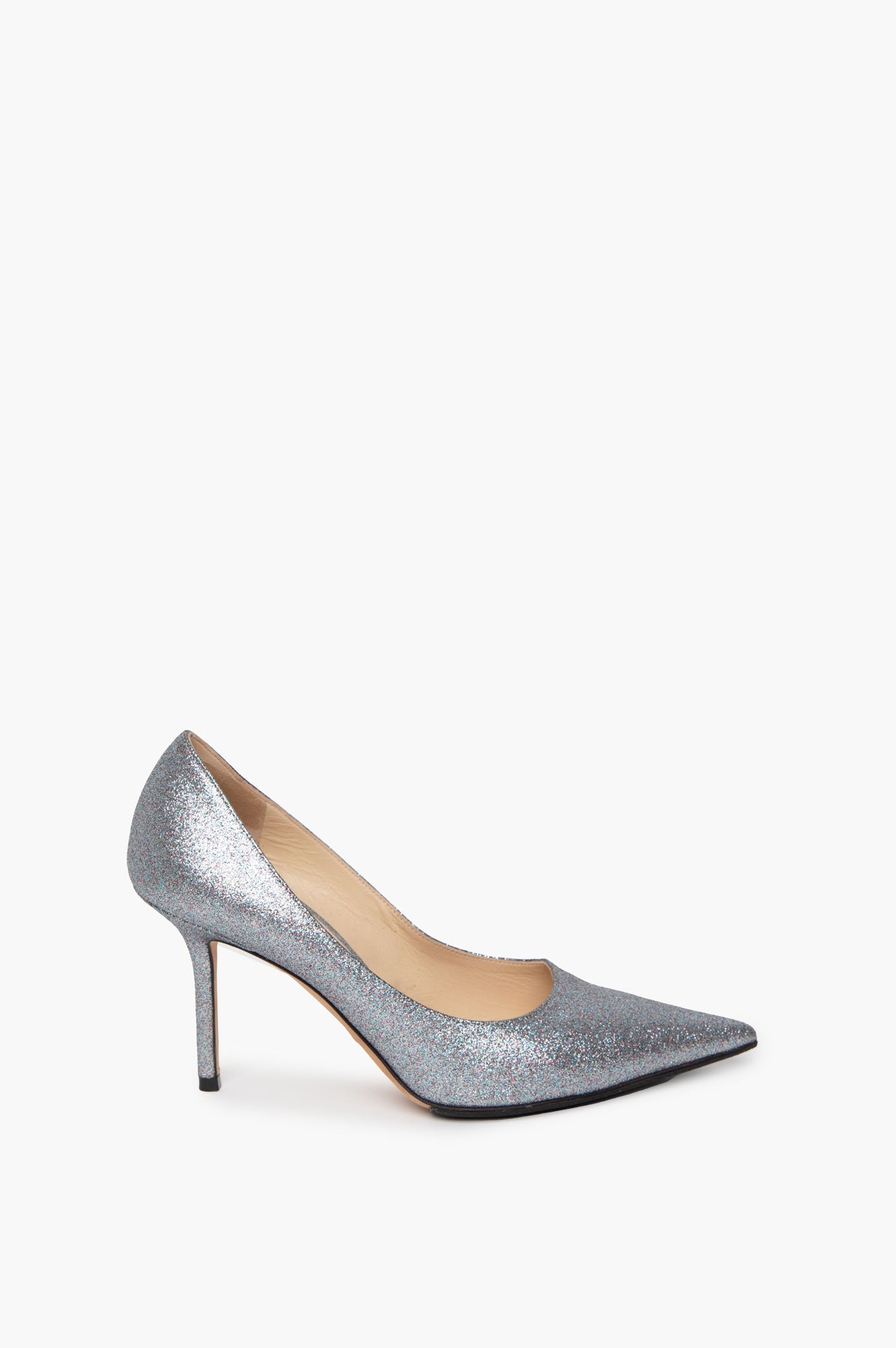 Jimmy Choo Silver Glitter Pumps Size 37