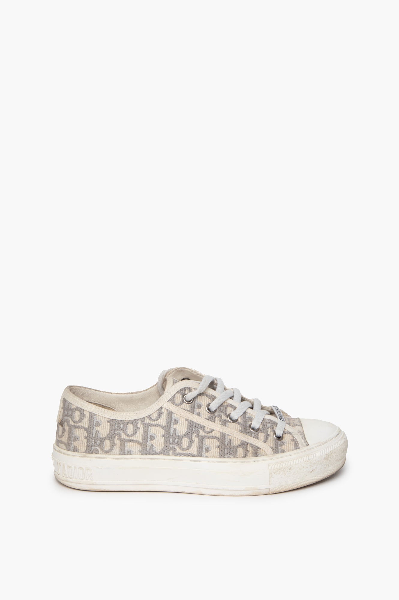 Christian Dior Grey Walk'n'Dior Sneaker Size 37.5