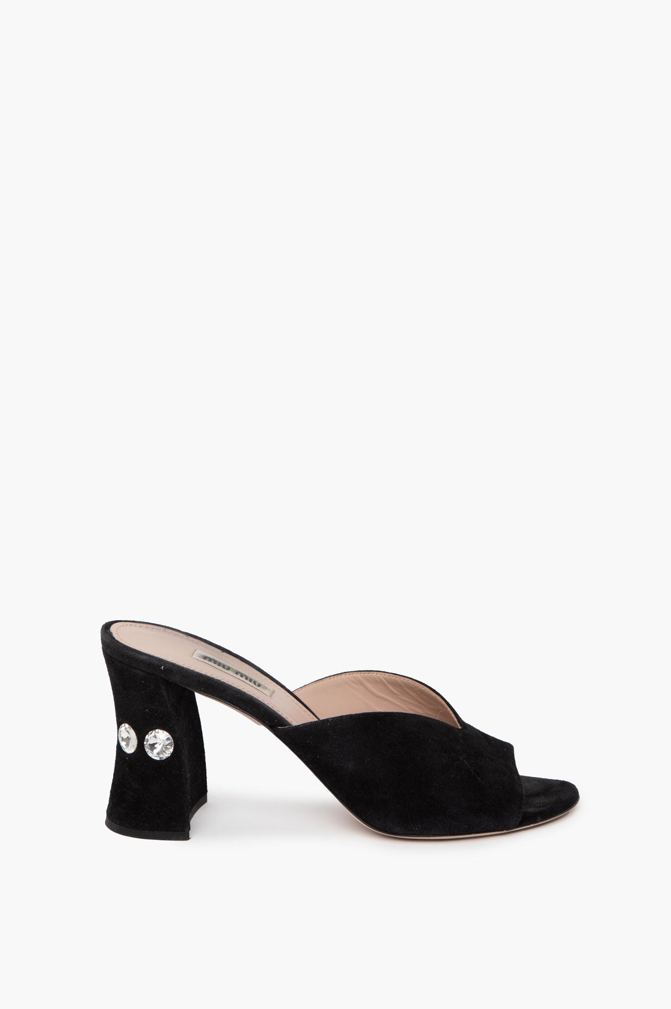 Miu Miu Black Suede Heels Size 37.5