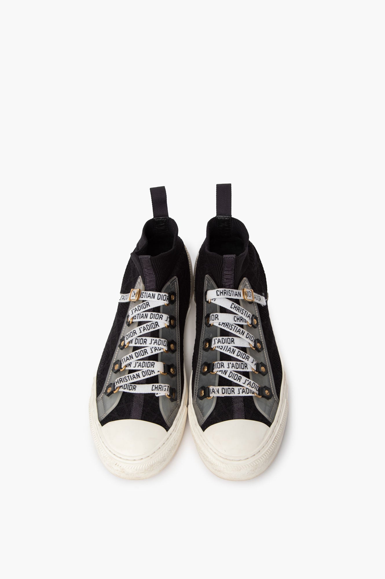 Christian Dior Black High Top Walk'n'Dior Sneaker Size 37.5
