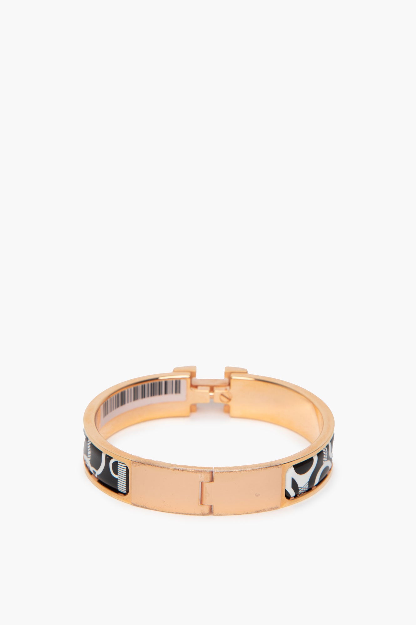 Hermes Black Clic H Panoplie Equestre Bracelet Size PM