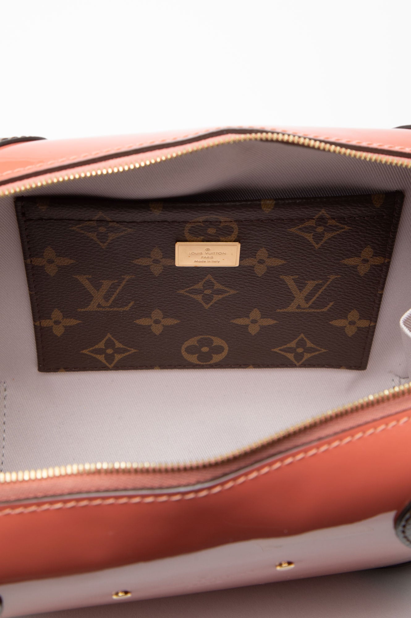 Louis Vuitton Pink Miroir Vernice Bag
