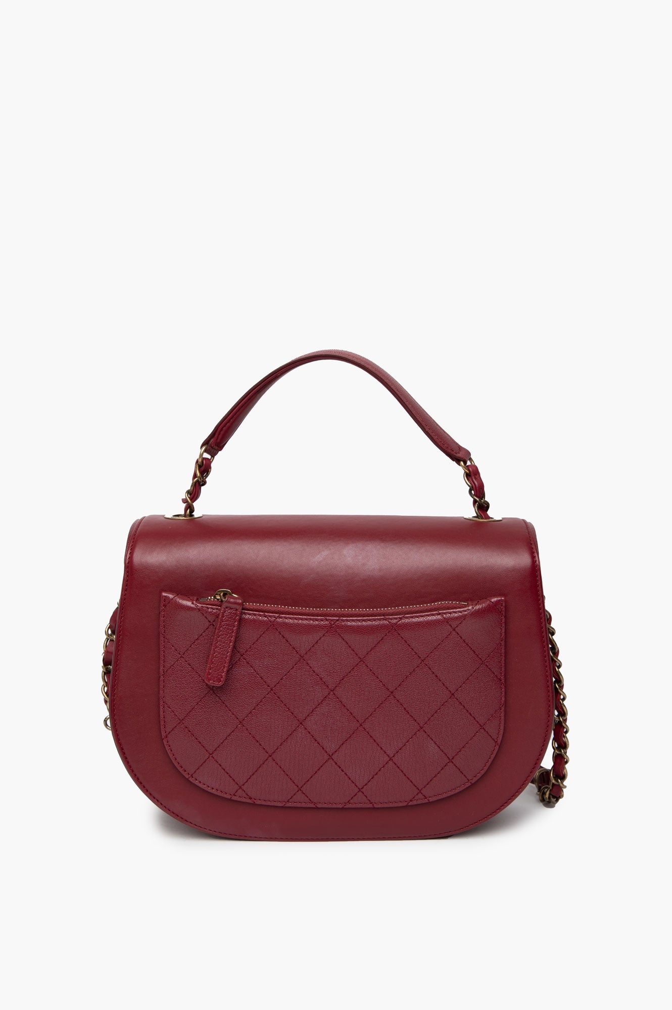 Chanel Burgundy Small Coco Curve Messenger Bag