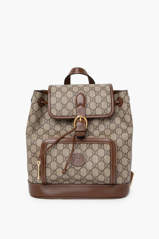 Gucci Brown GG Supreme Backpack