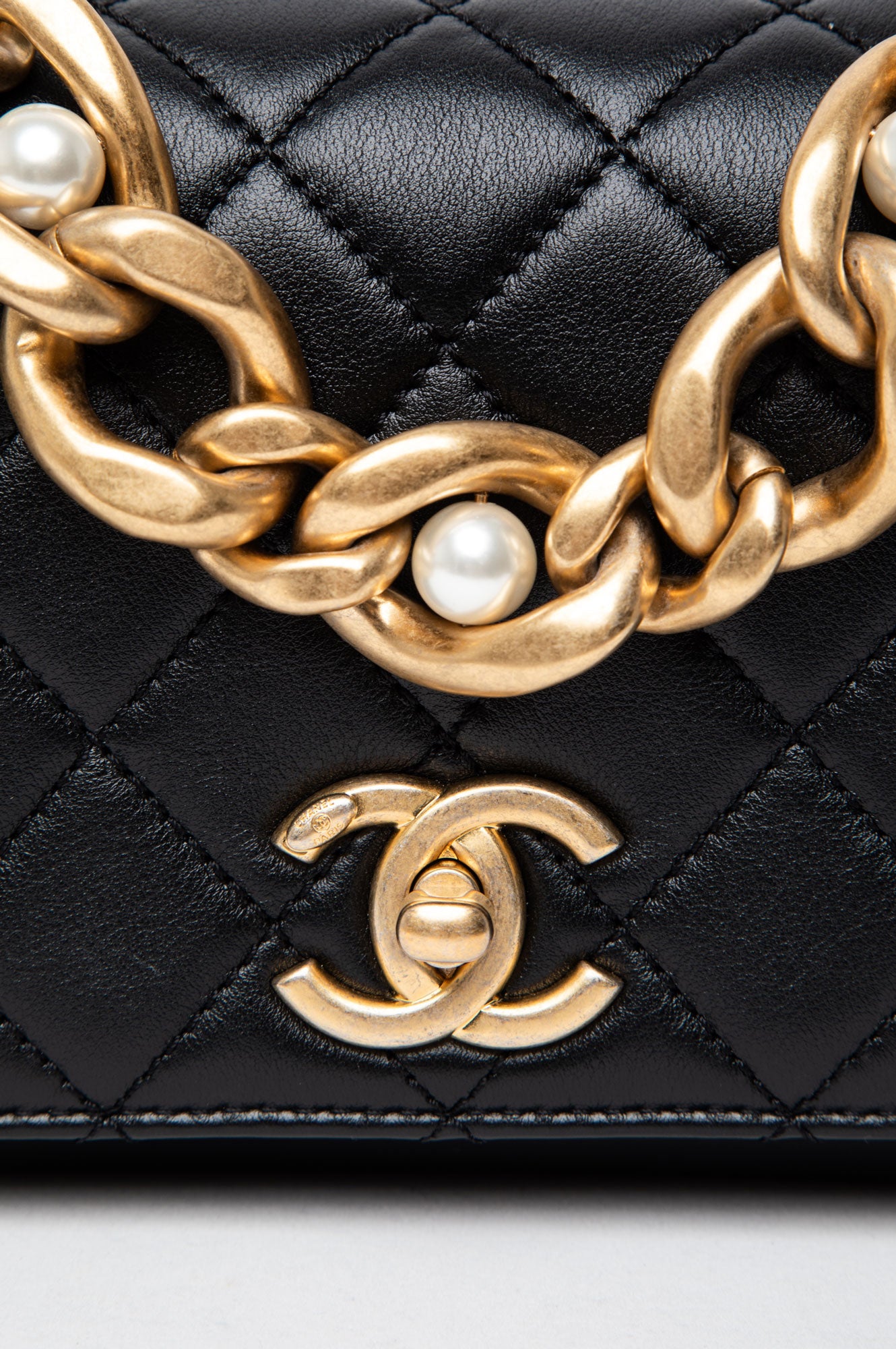 Chanel Black Pearl Chain Mini Bag