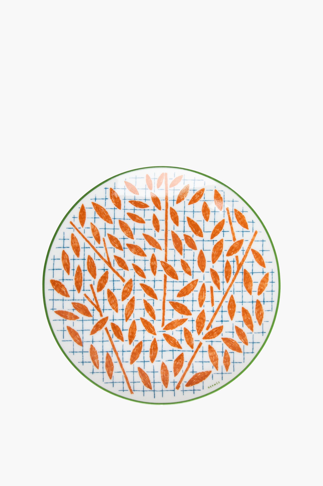 Hermes Red A Walk in the Garden Dessert Plate