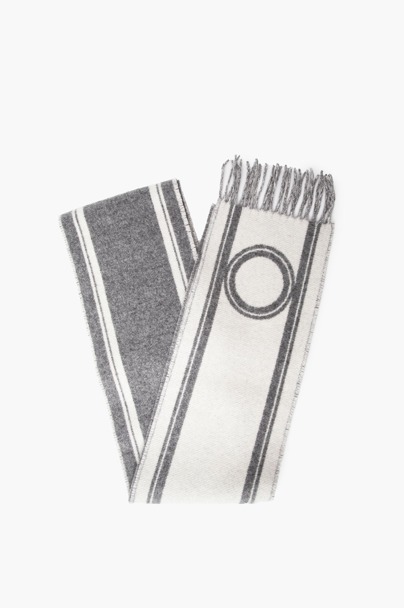 Hermes Grey Casaque Bande De Repos Scarf