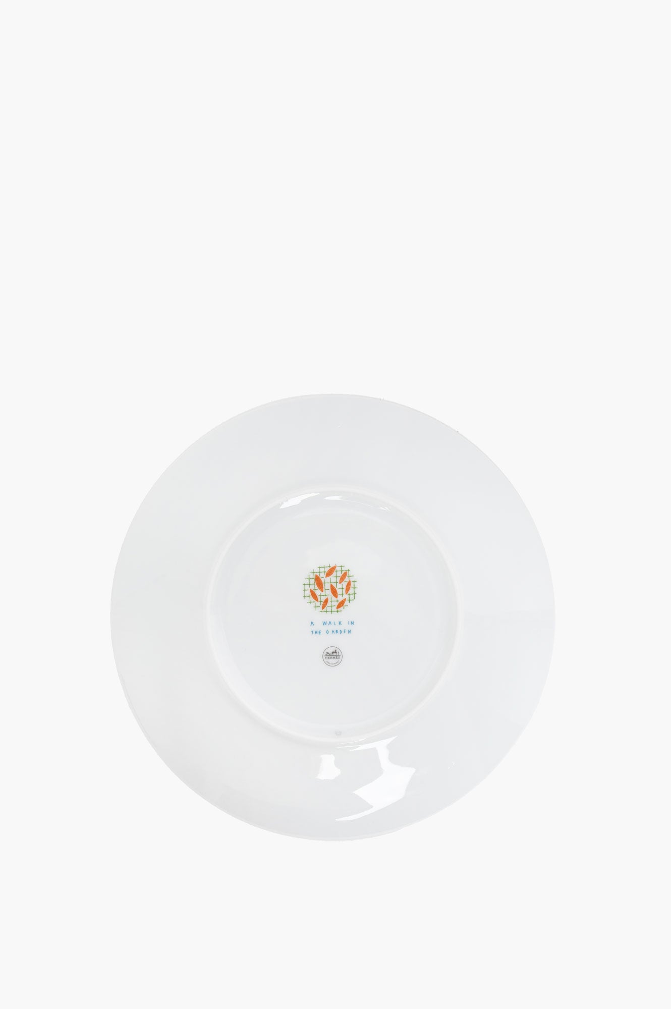 Hermes Green & Blue A Walk in the Garden Dessert Plate Set of 2