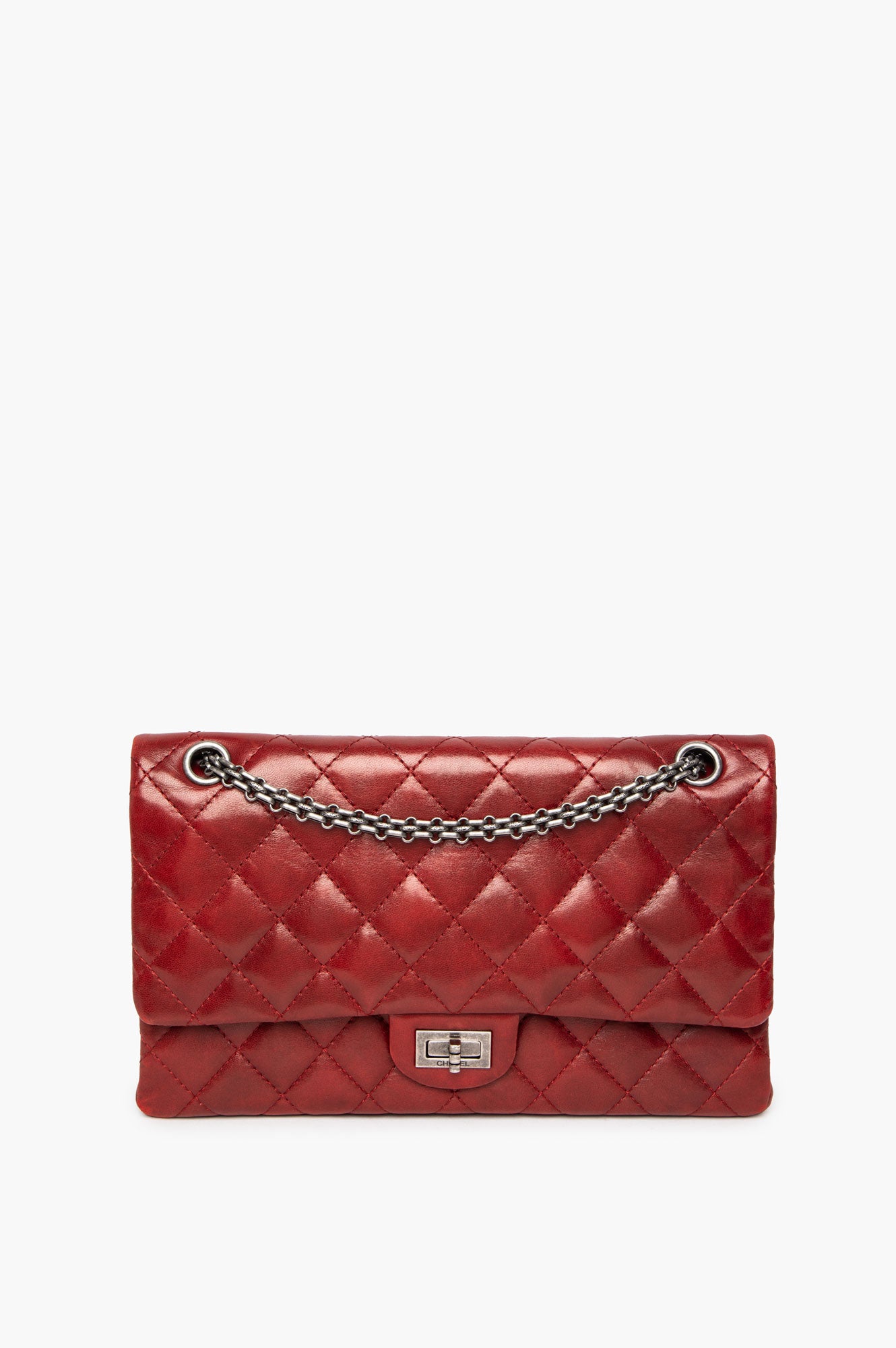 Chanel 2010 Red Aged Calfskin 2.55 Reissue Bag