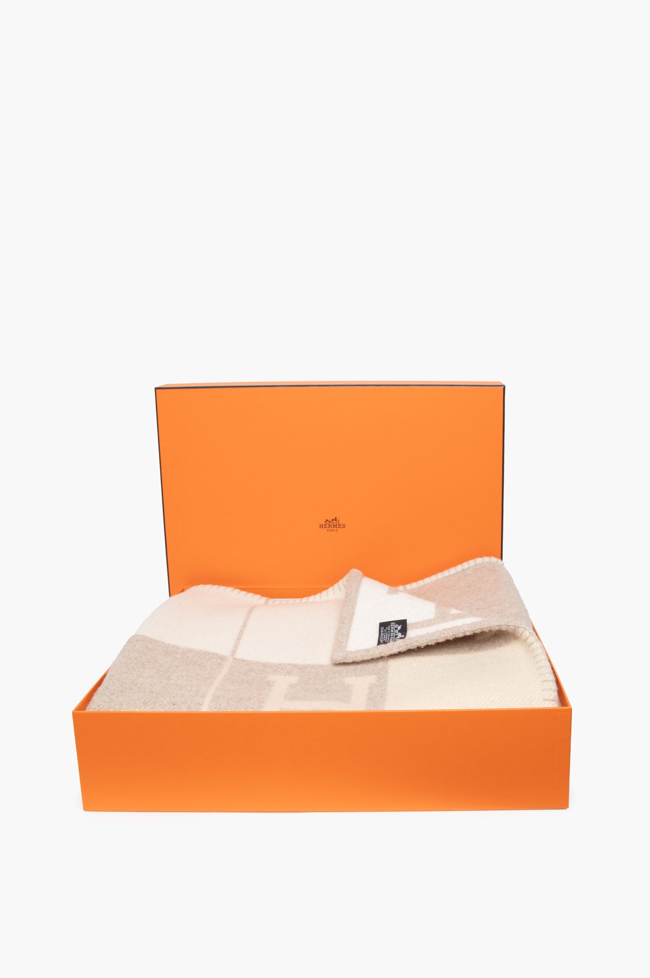 Hermes Beige Wool Blanket