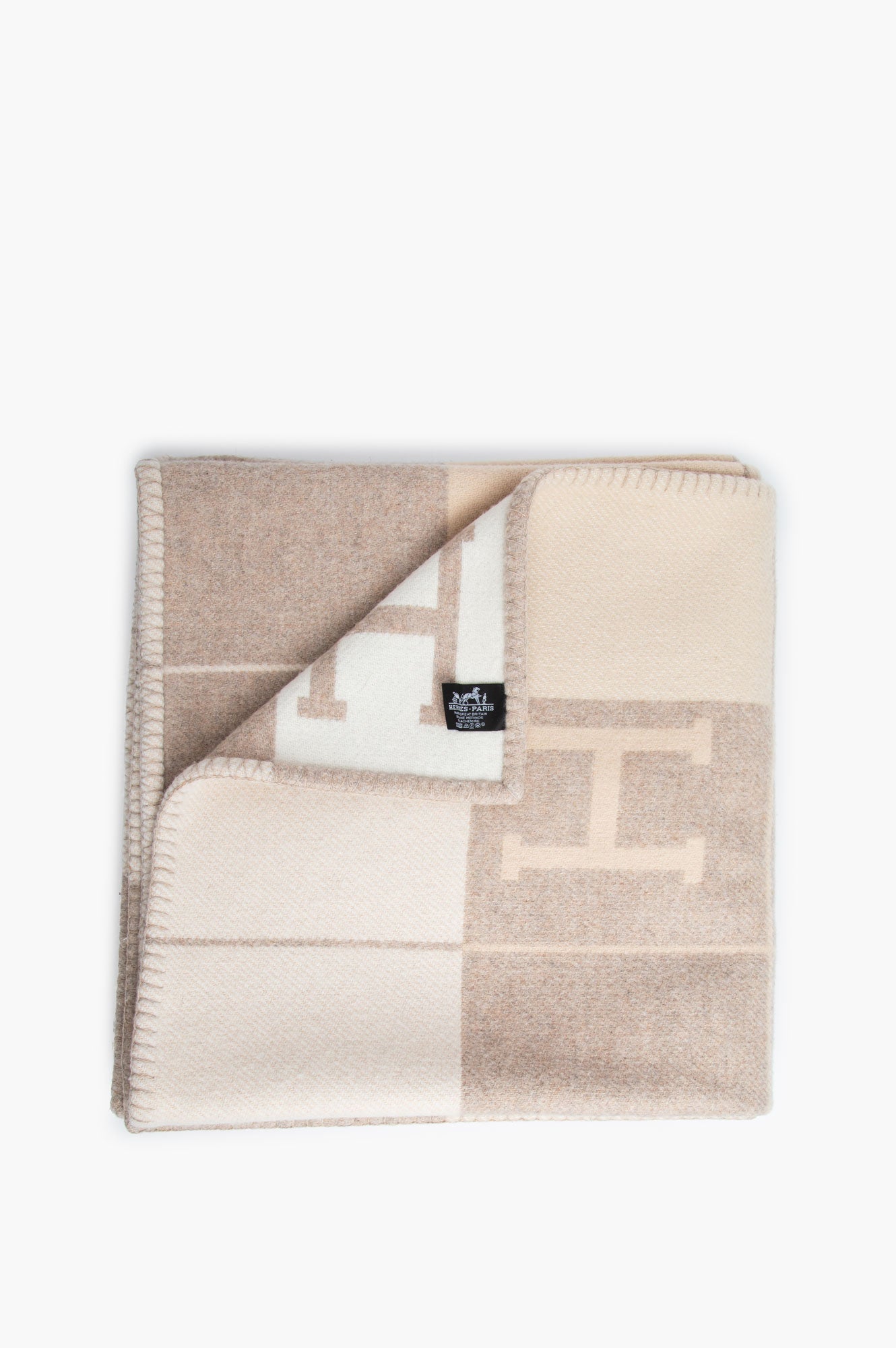 Hermes Beige Wool Blanket