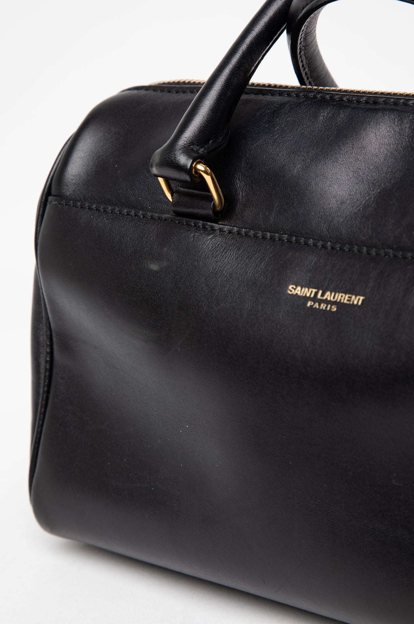 Saint Laurent Black Saffiano Crossbody Bag