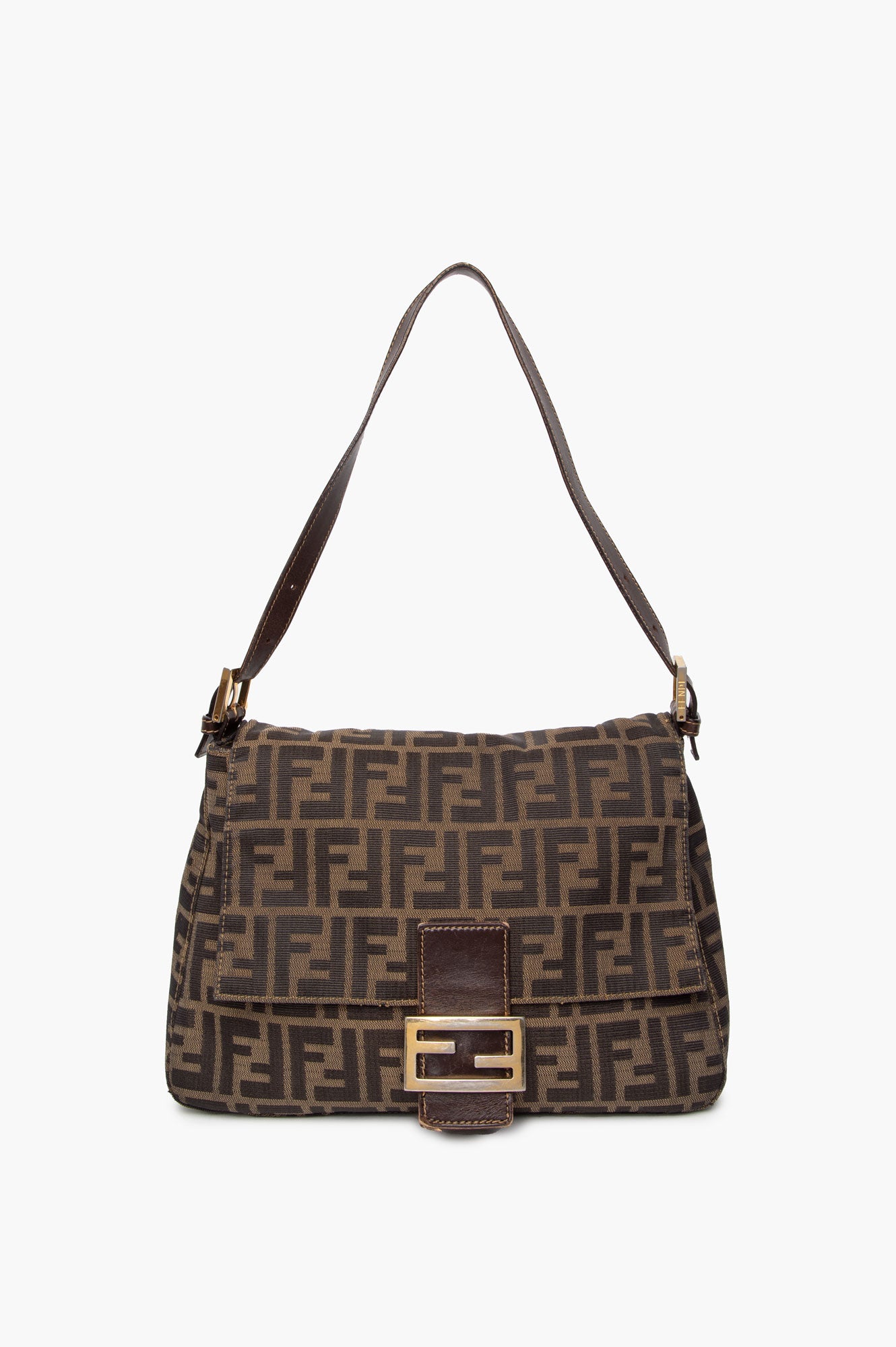 Fendi Zucca Canvas Shoulder Bag