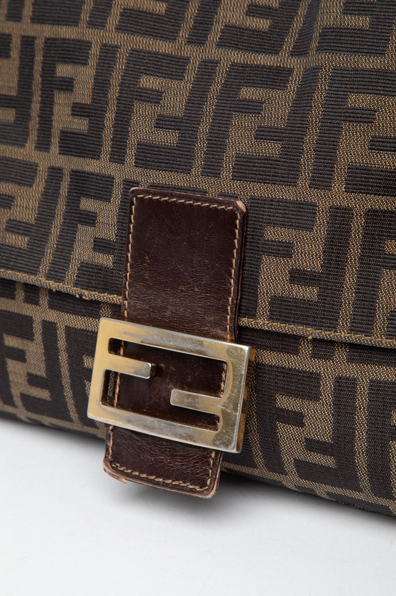 Fendi Zucca Canvas Shoulder Bag