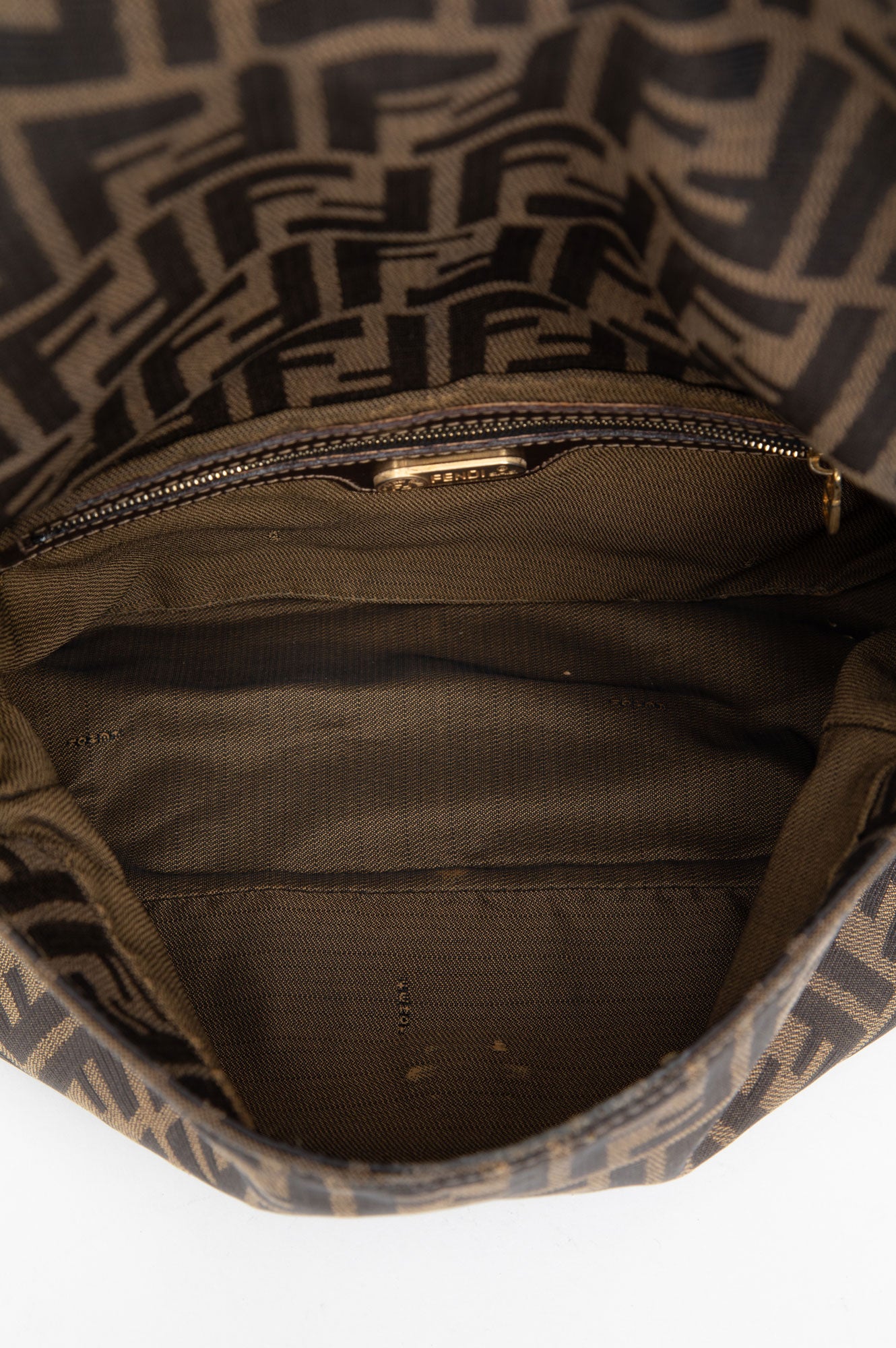 Fendi Zucca Canvas Shoulder Bag