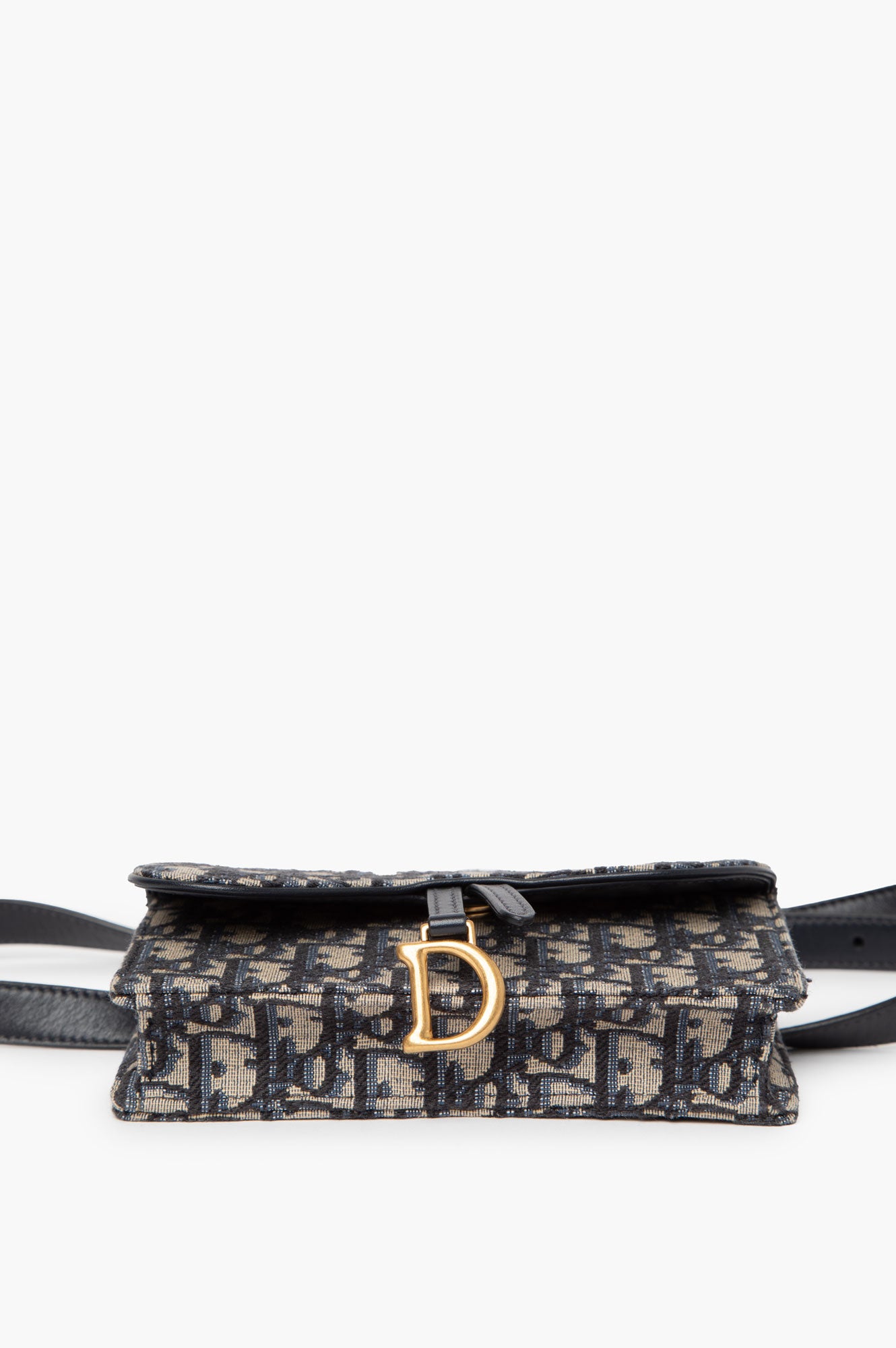 Christian Dior Blue Oblique Saddle Belt Bag