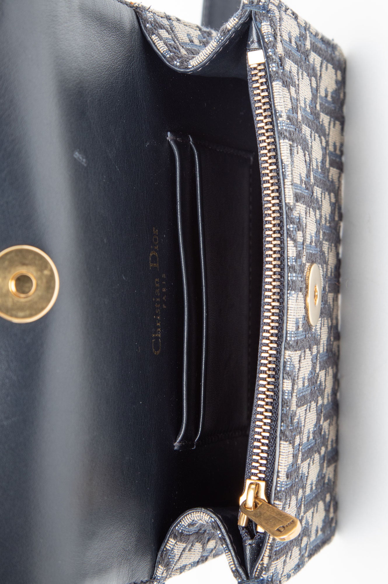 Christian Dior Blue Oblique Saddle Belt Bag