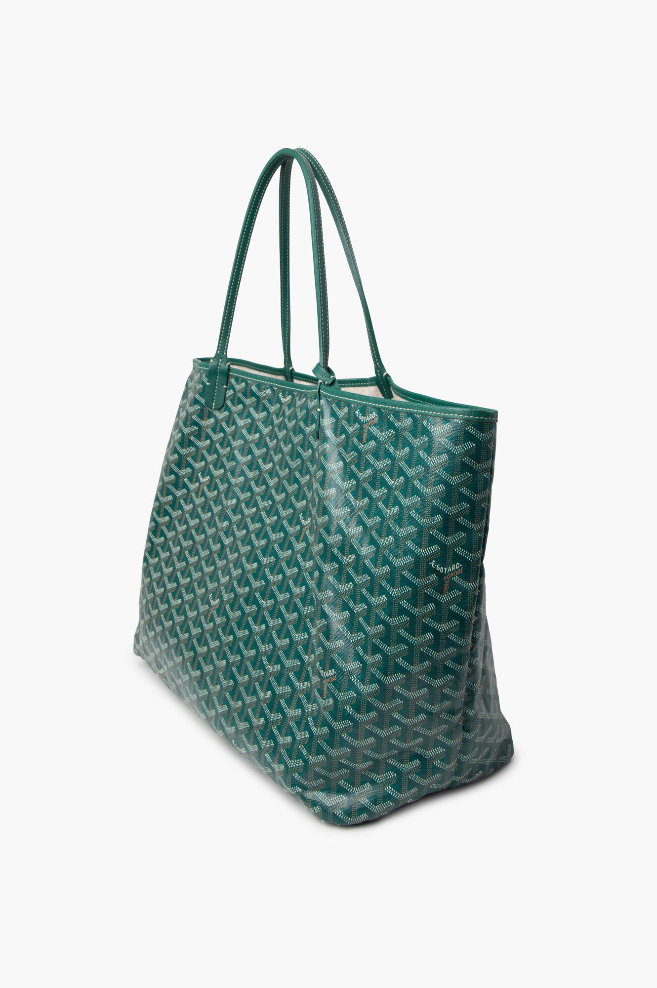 Goyard St. Louis Green GM Tote with Pouch