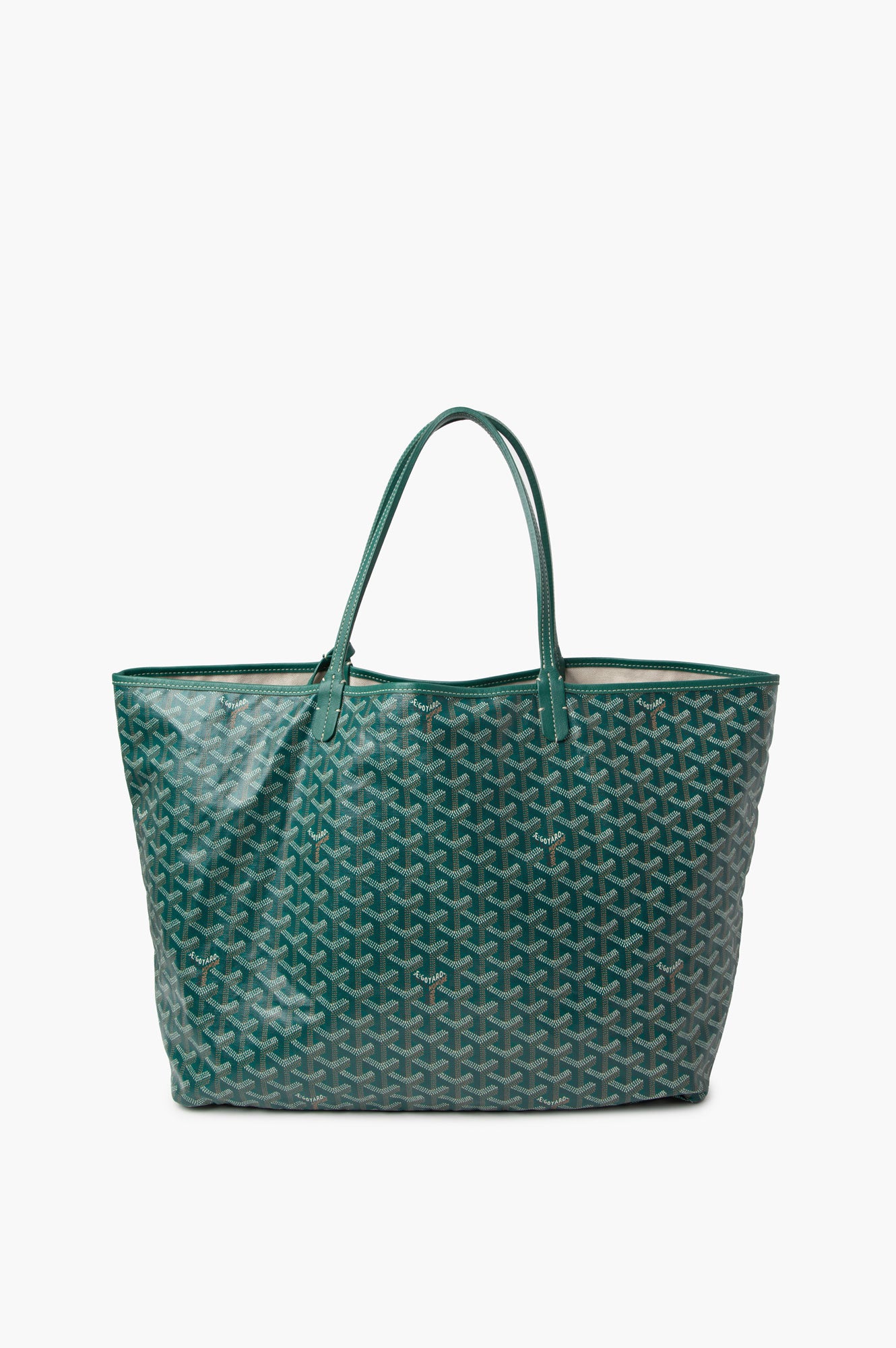 Goyard St. Louis Green GM Tote with Pouch