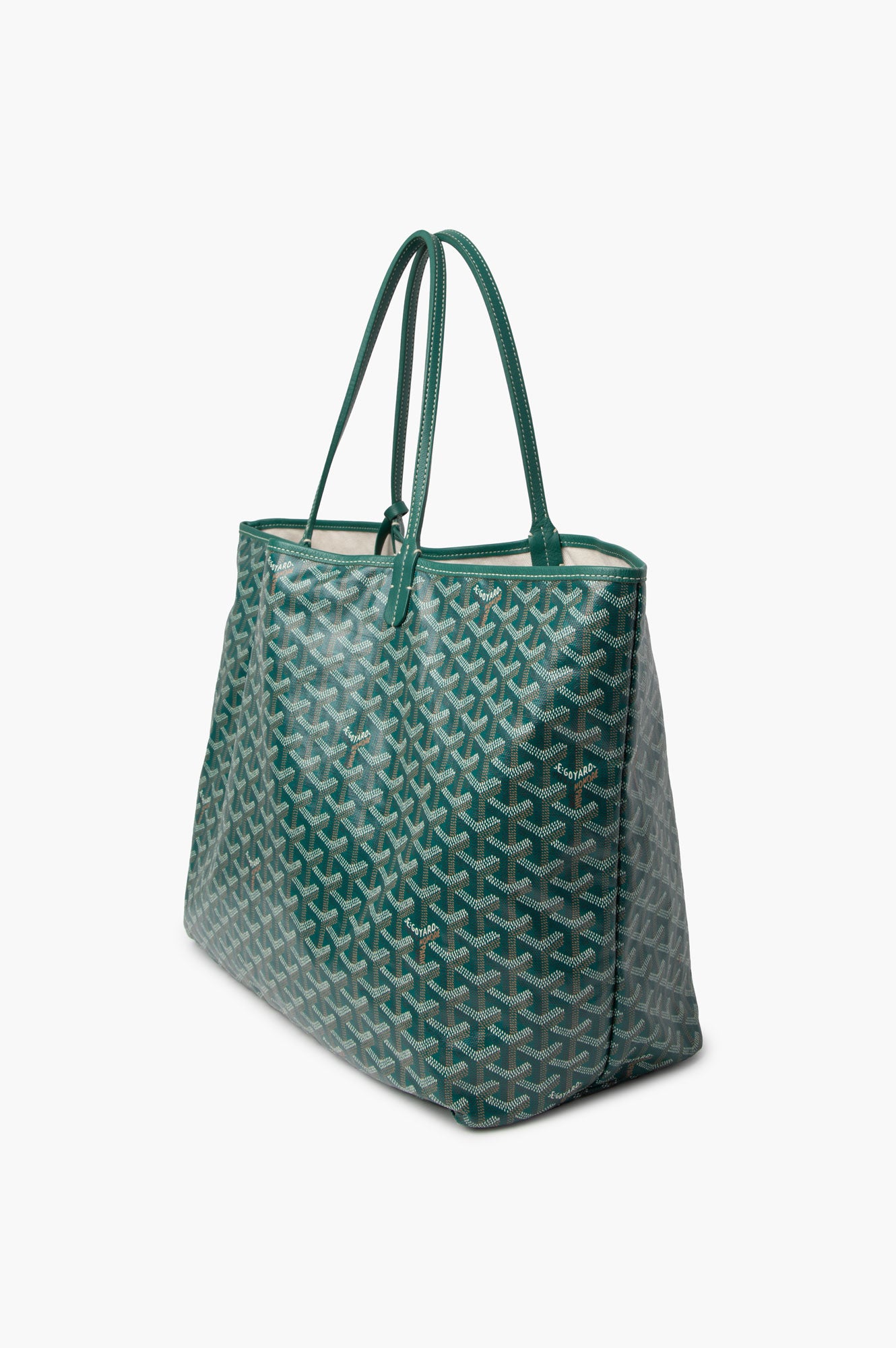 Goyard St. Louis Green GM Tote with Pouch